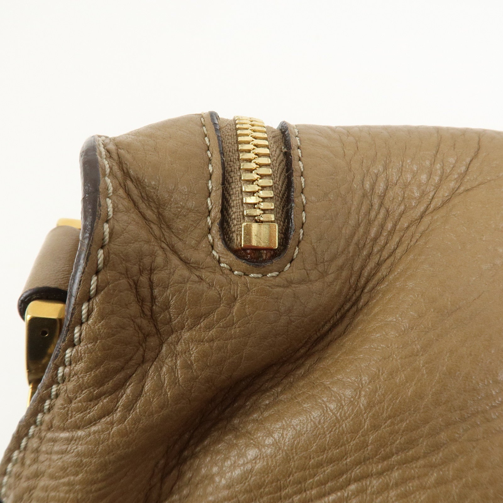 Chloe Marcie Leather Shoulder Bag Crossbody Bag Brown 001-12-60-65