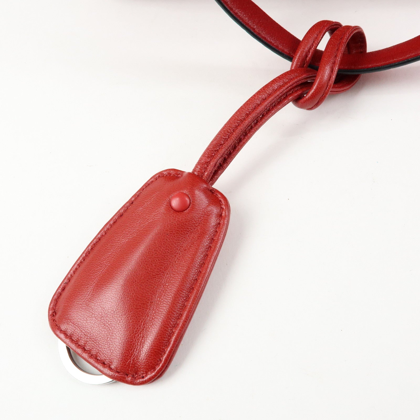 PRADA Nappa Leather Shoulder Bag Hand Bag Boston Bag Red 1BB052