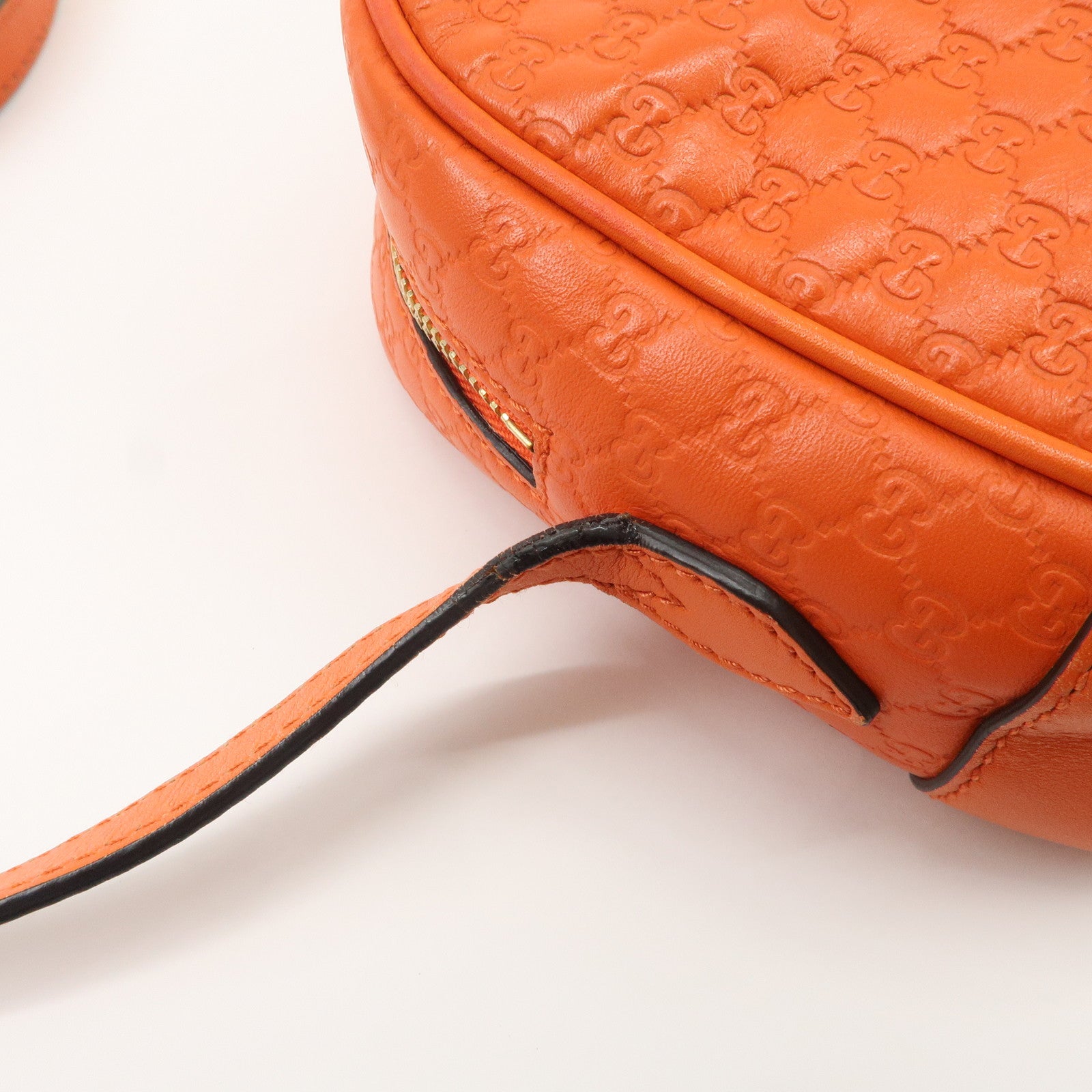 GUCCI Micro Guccissima Leather Shoulder Bag Orange 449413