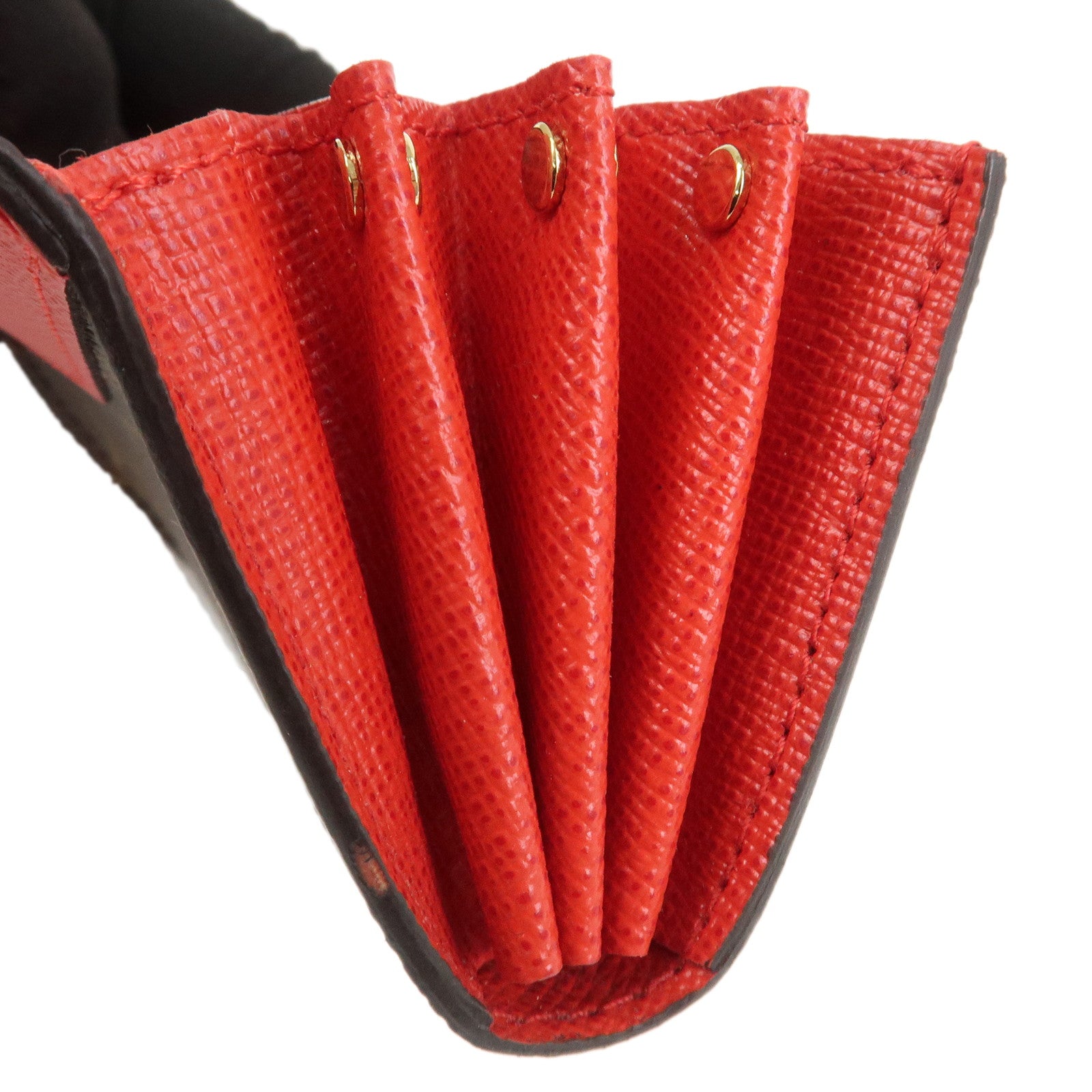 Louis Vuitton Monogram Multicartes Sarah Card Case Brown Red M61274