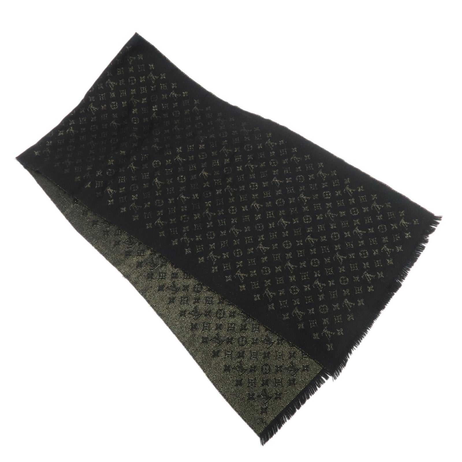Louis Vuitton Monogram Etol Timeless Cashmere Rayon Scarf  M70680