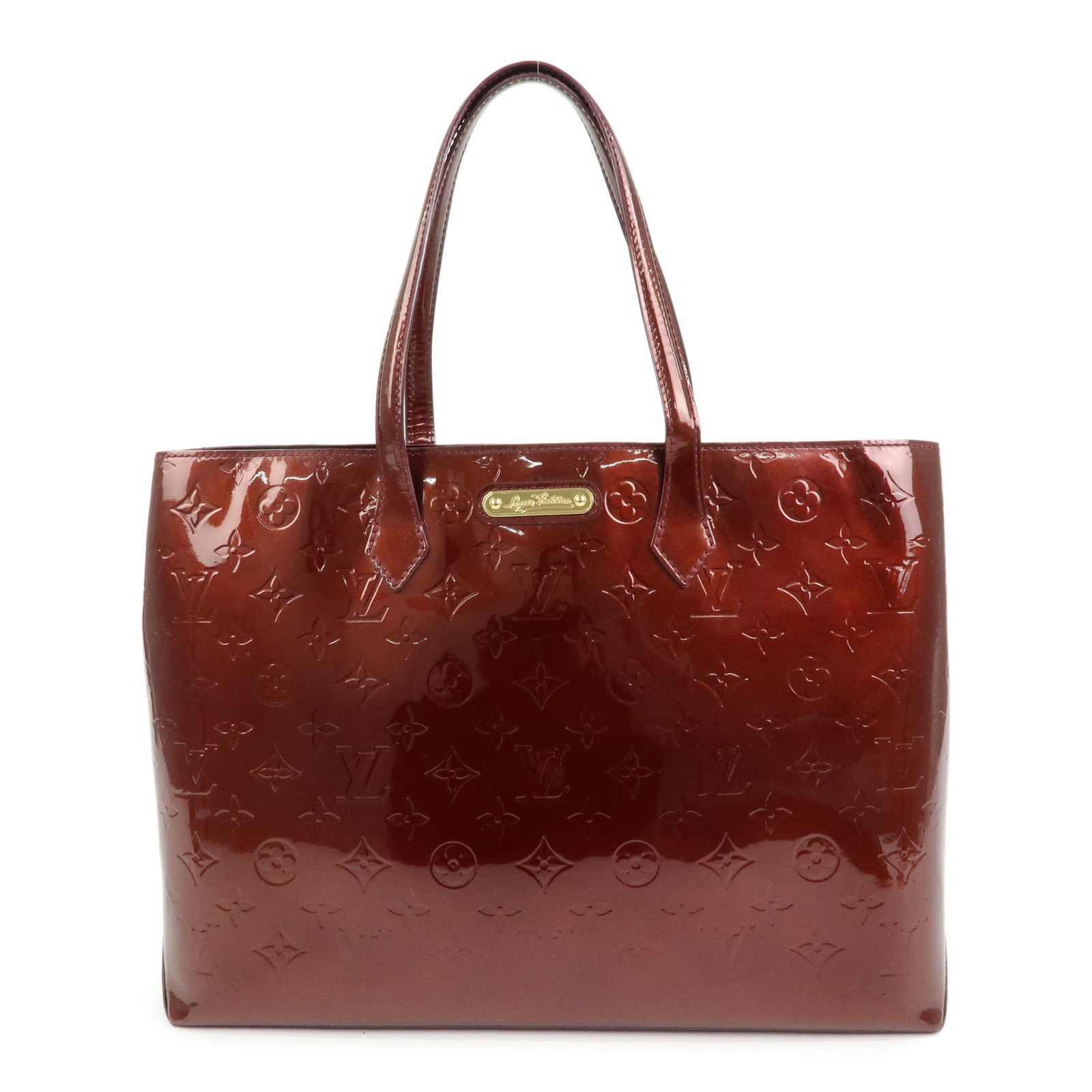 Louis Vuitton Monogram Vernis Leather Wilshire MM Tote Bag M91646