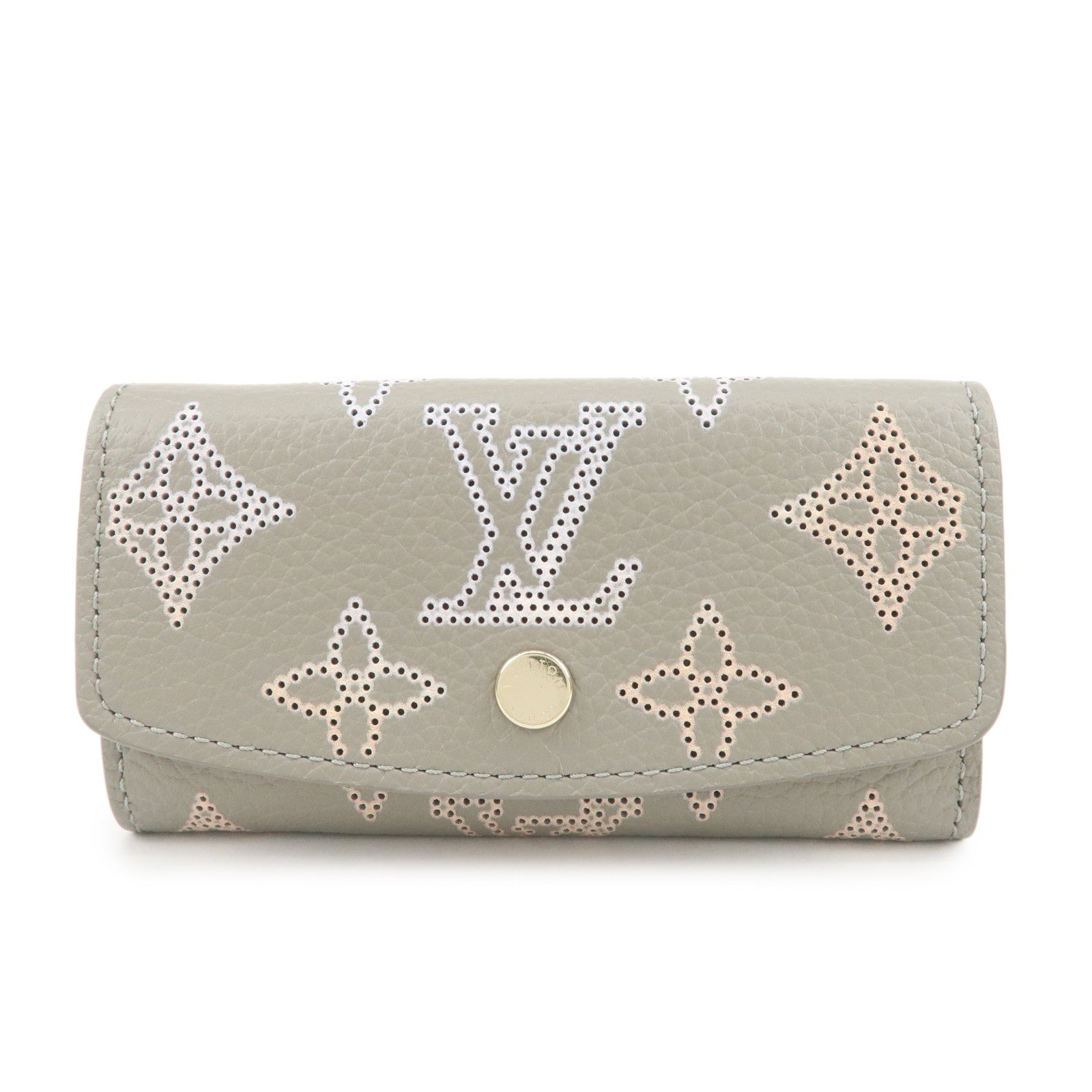 Louis Vuitton Mahina Leather Multicles 4 Key Case Gray M82648