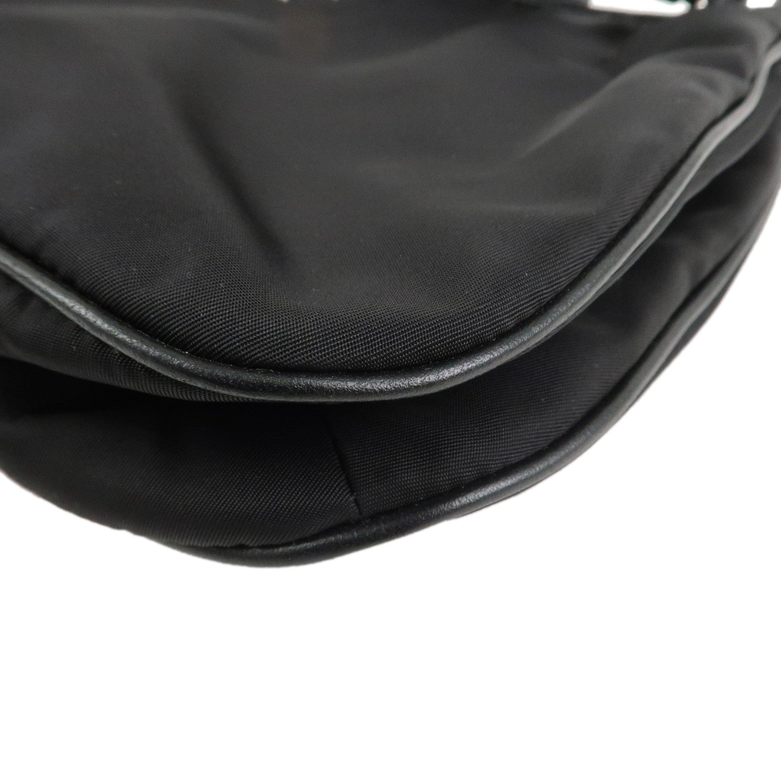 PRADA Nylon Leather Shouldr Bag Hand Bag Black BR4894
