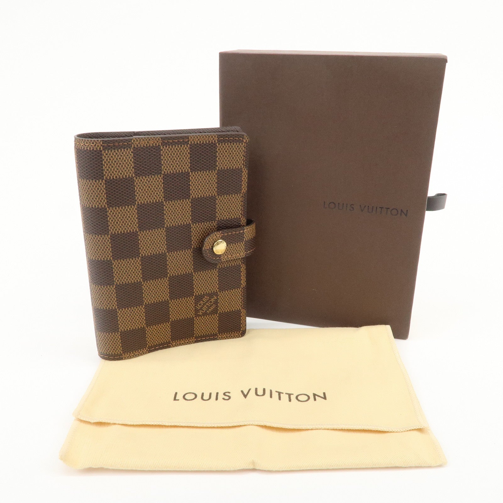 Louis Vuitton Damier Agenda PM Planner Cover Brown R20700