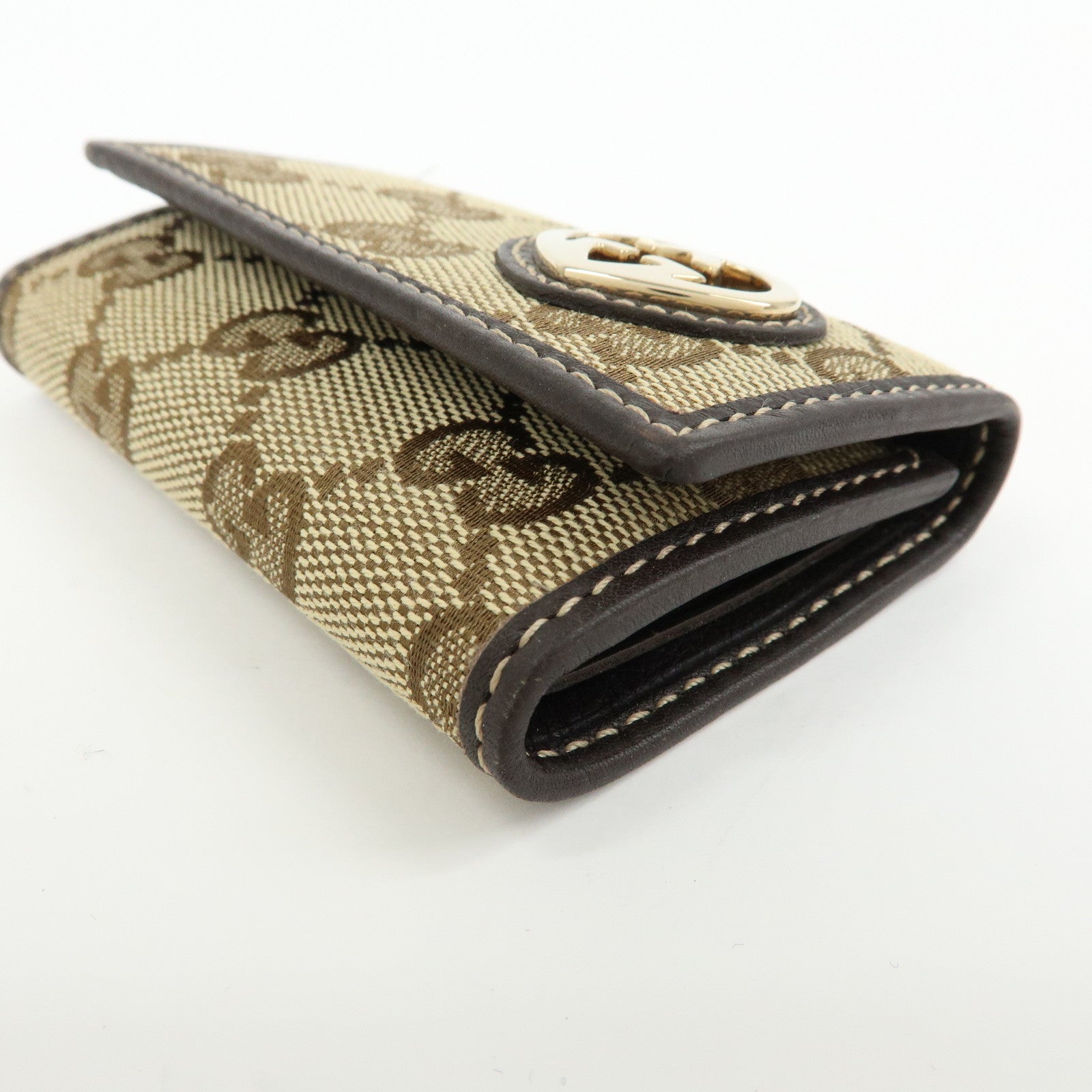 GUCCI Interlocking G Lovery Heart GG Canvas 6 Ring Key Case 257217