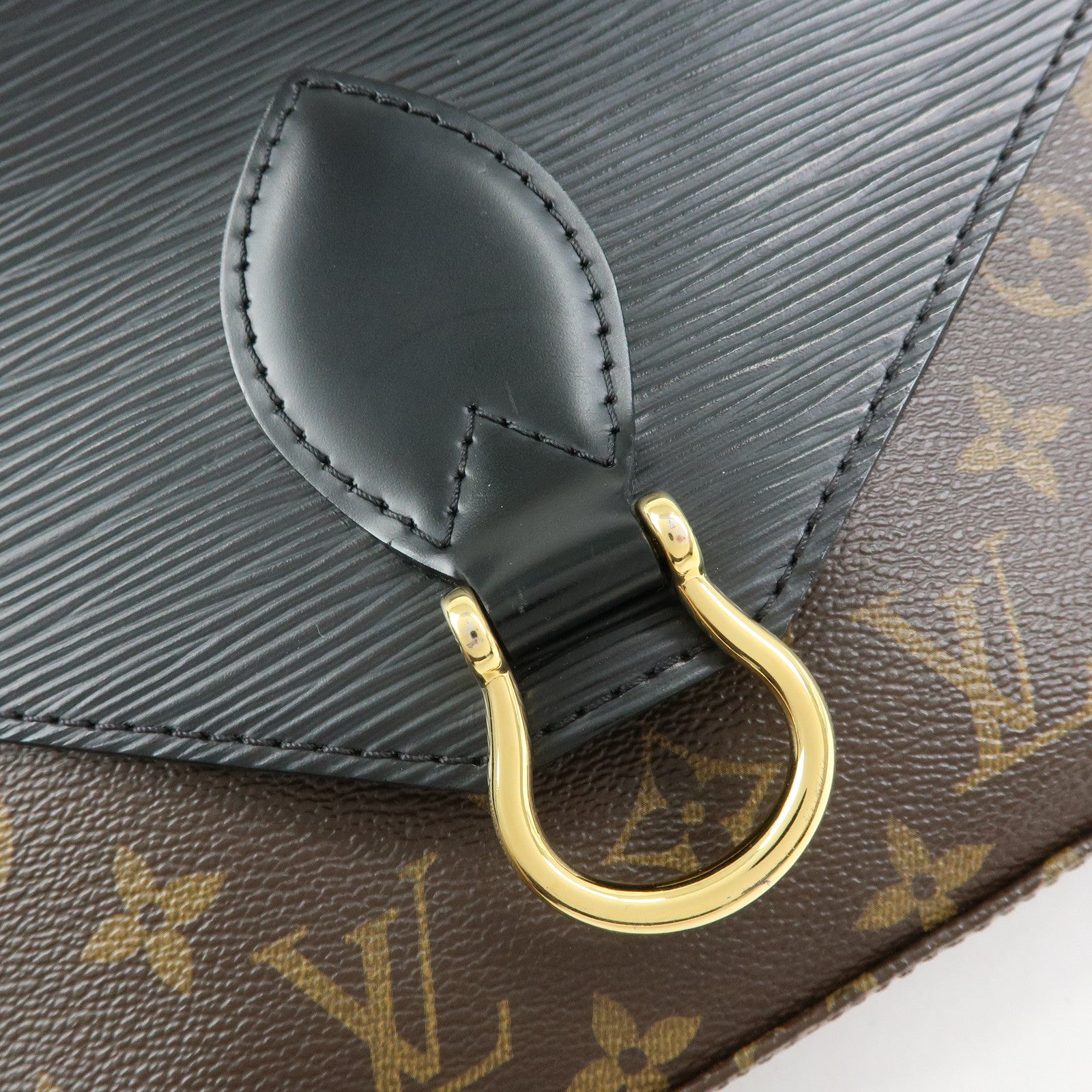 Louis Vuitton Monogram Epi Saint Michel Shoulder Brown Noir M44030