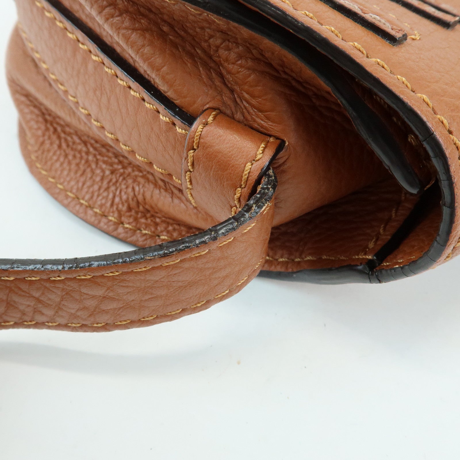 Chloe Marcie Leather Shoulder Bag Crossbody Bag Brown