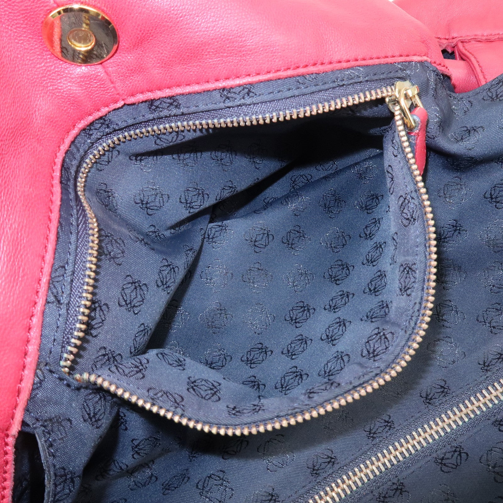 LOEWE Anagram Nappa Leather Nappa Aire Hand Bag Shoulder Bag Red