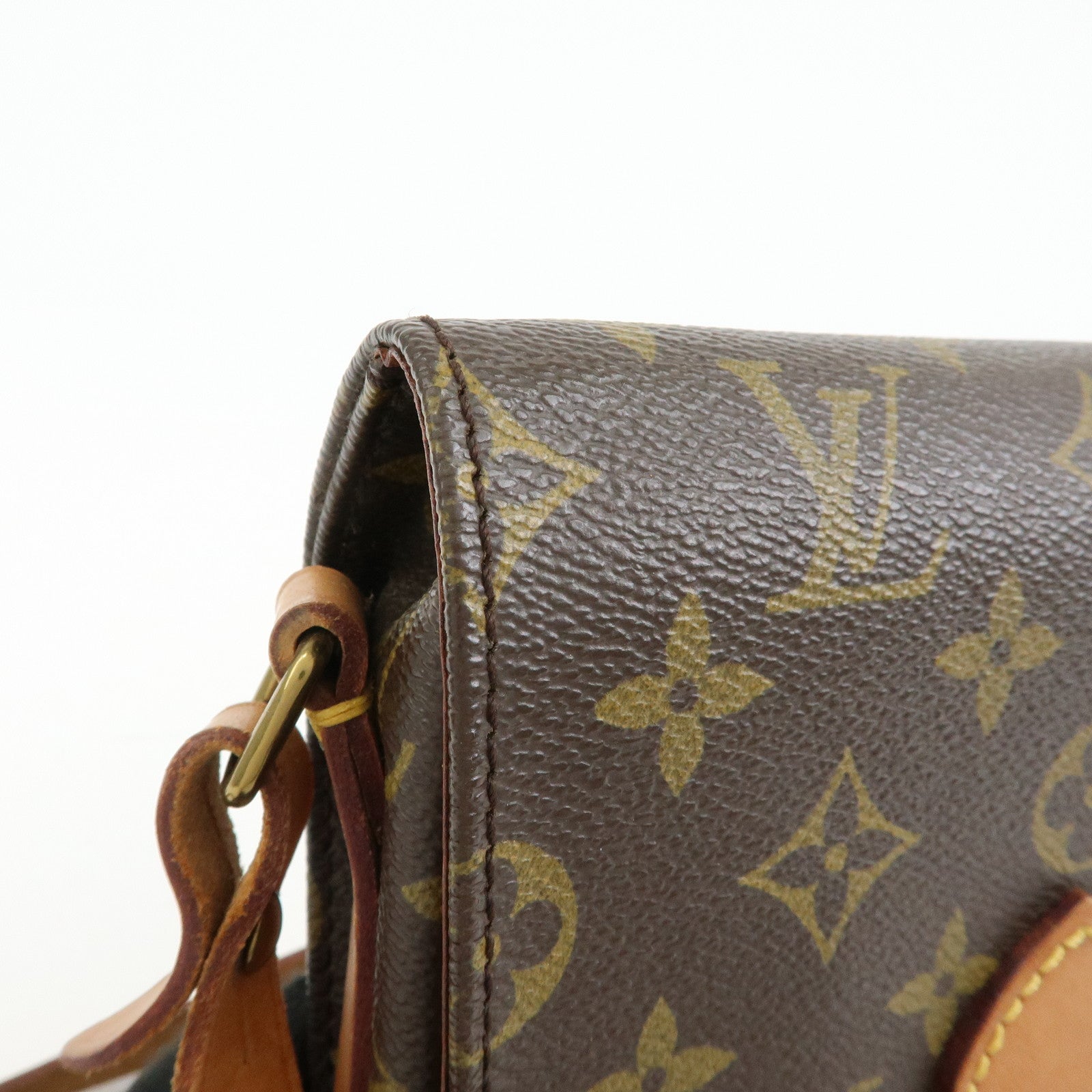 Louis Vuitton Monogram Mini Cartouchiere Shoulder Bag Brown M51254