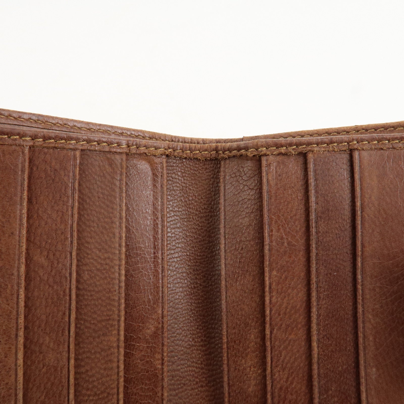 Christian Dior Leather Denim Bi-fold Compact Wallet 46BM-0024 Used