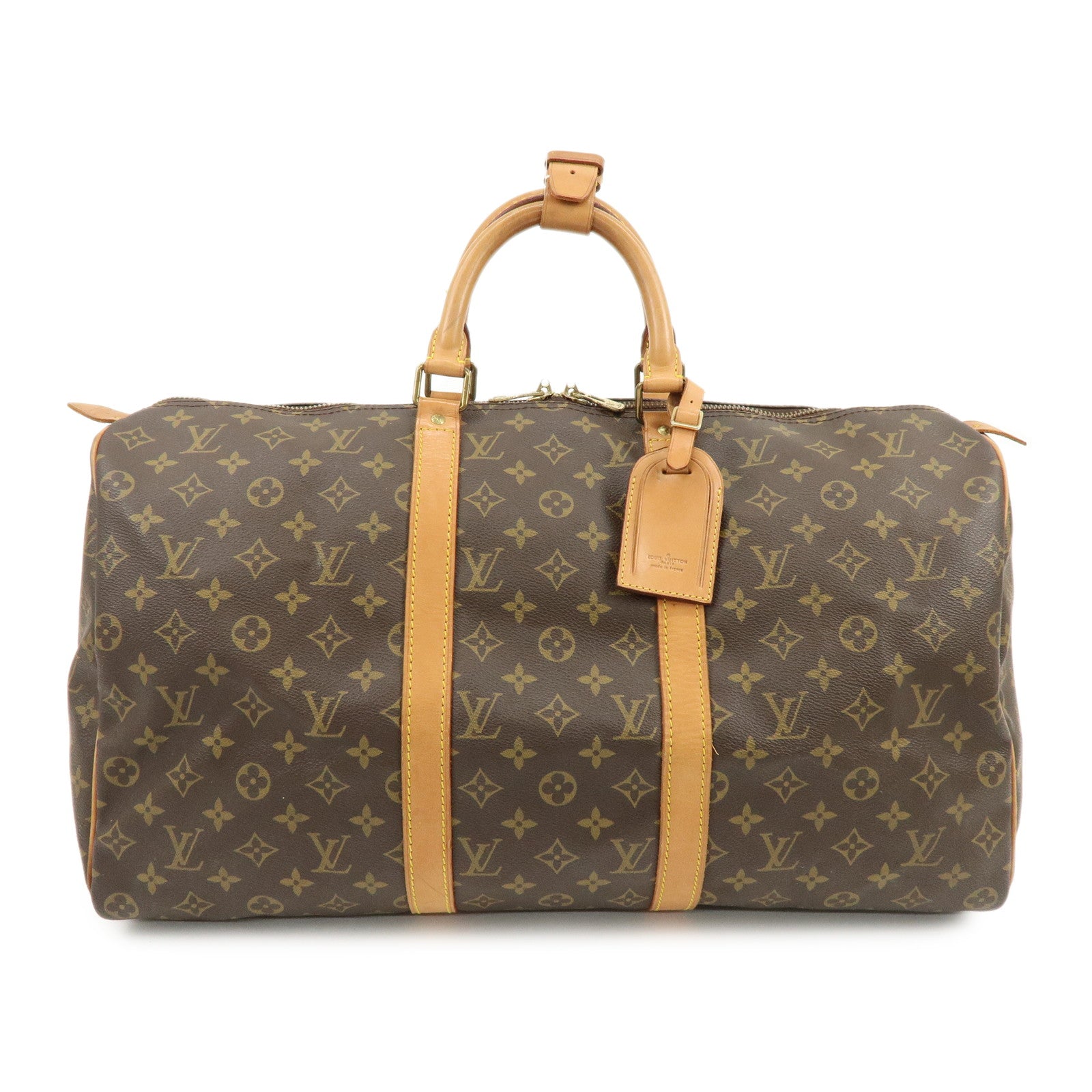 Louis Vuitton Monogram Keep All 50 Boston Bag Brown M41426