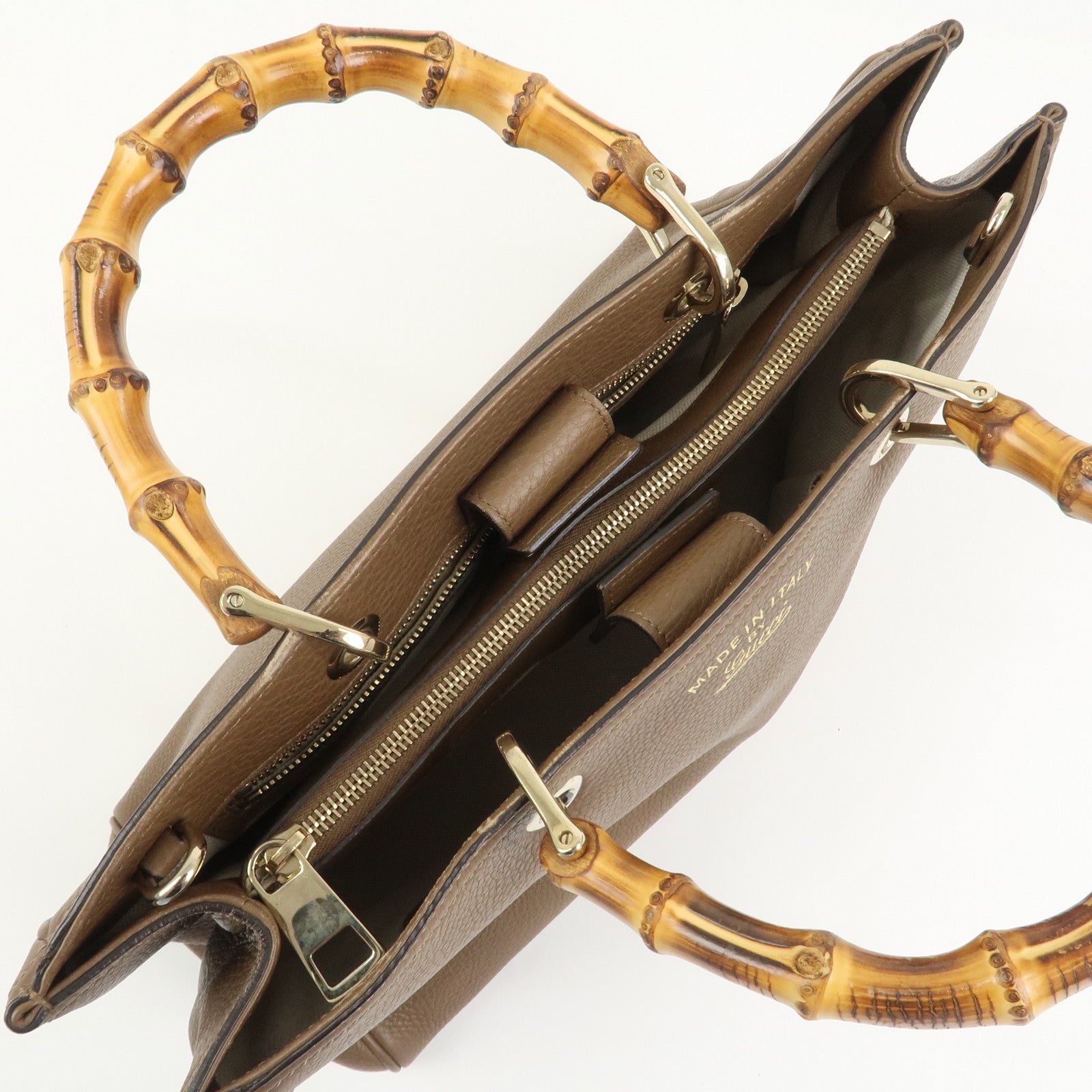 GUCCI Bamboo Shopper Medium 2Way Bag Shoulder Bag 323660