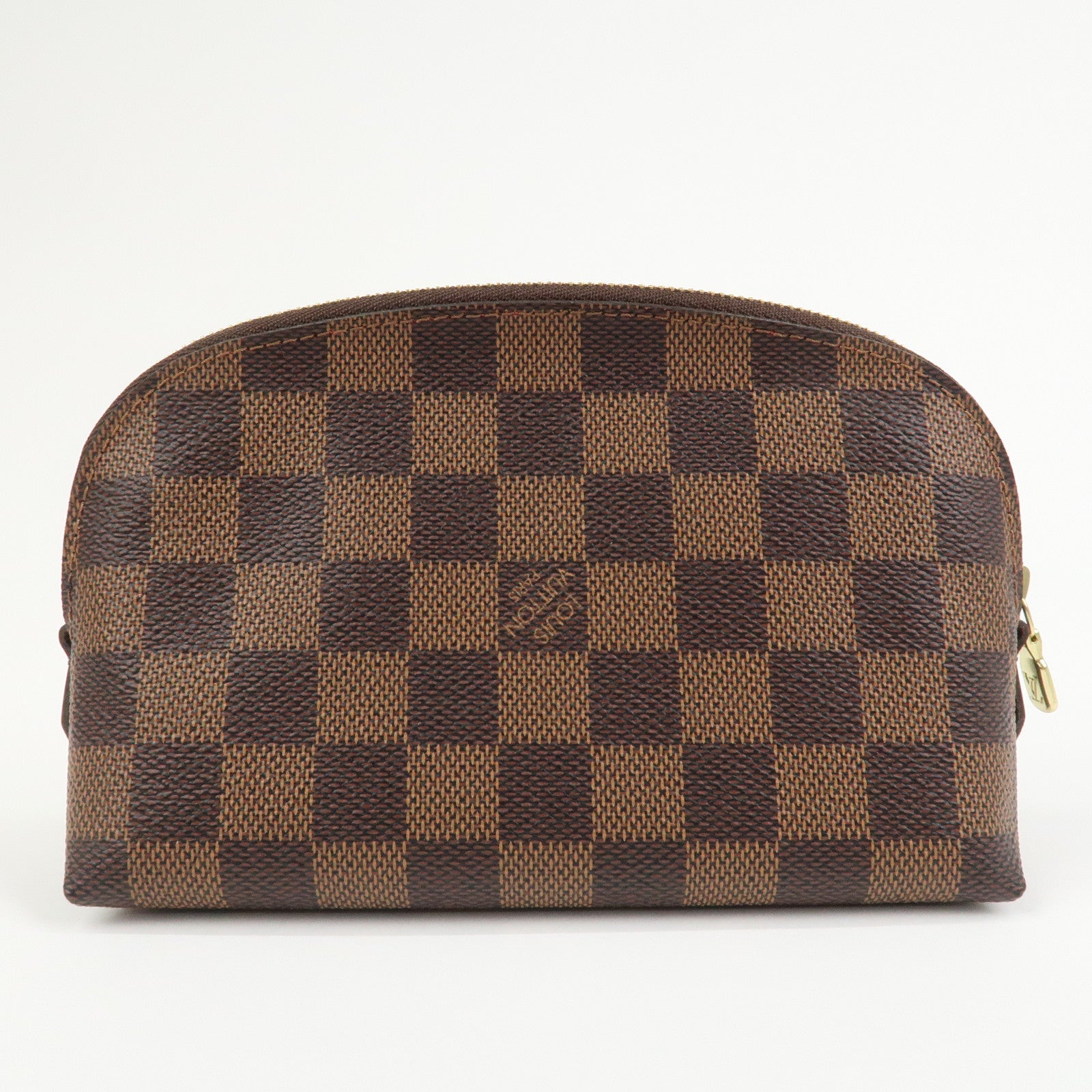 Louis Vuitton Damier Pochette Cosmetic PM Pouch Brown N47516