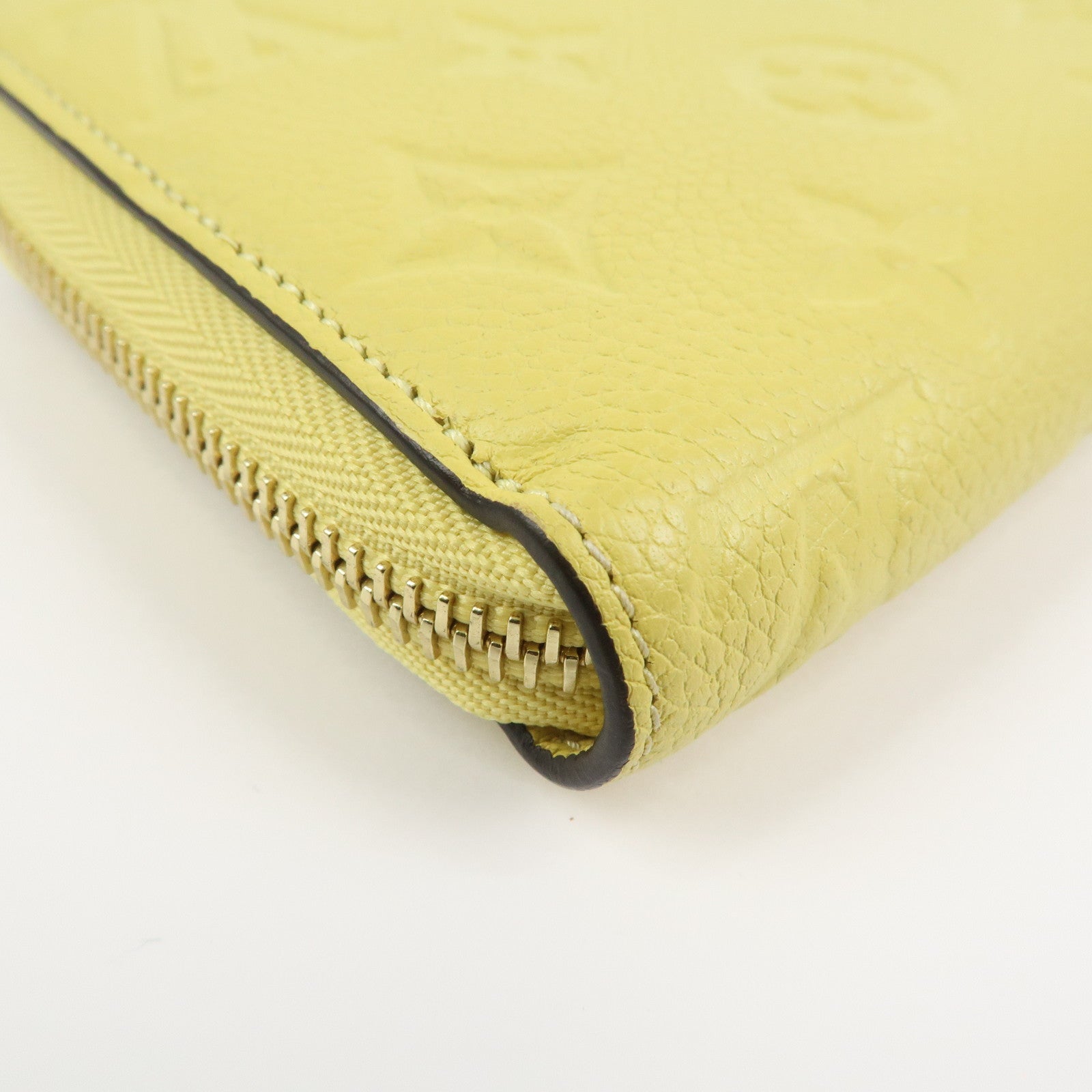 Louis Vuitton Monogram Empreinte Round Zippy Wallet Jaune M82043