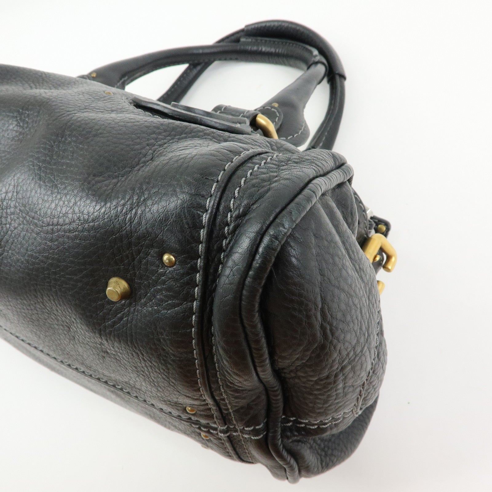 Chloe Paddington Leather Tote Bag Hand Bag Black