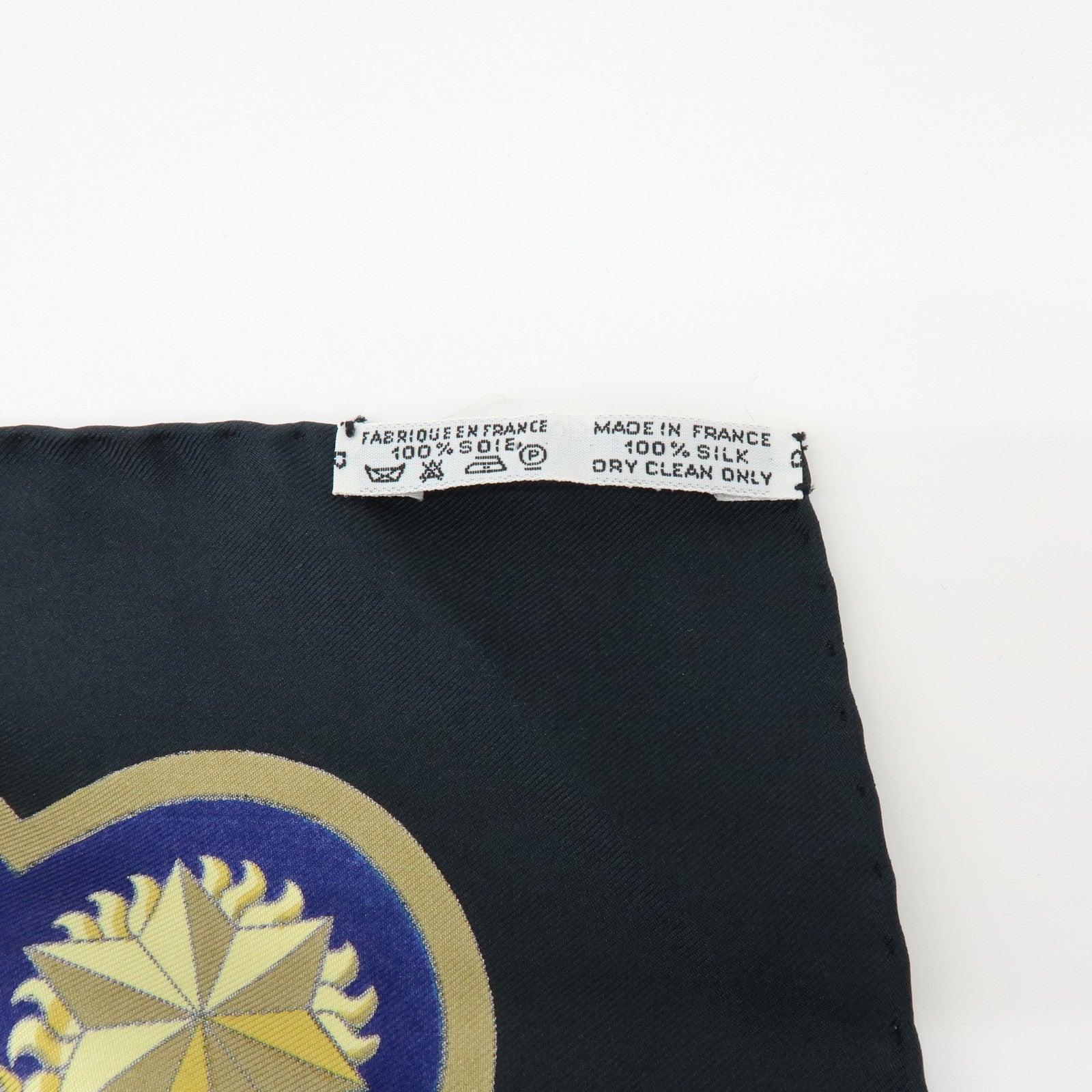 HERMES Carre 90 Silk 100% Scarf COSMOS Space Print Navy Gold Black
