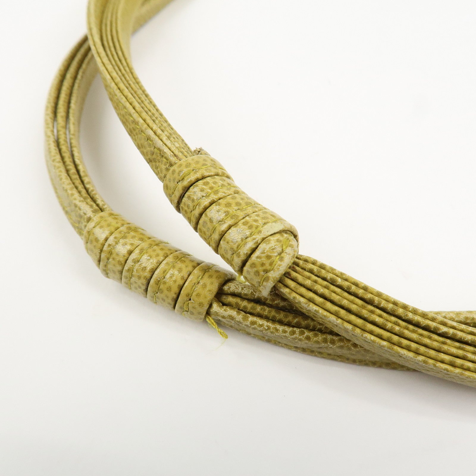 CHANEL COCO Mark Caviaskin Leather Tote Bag Hand Bag Yellow