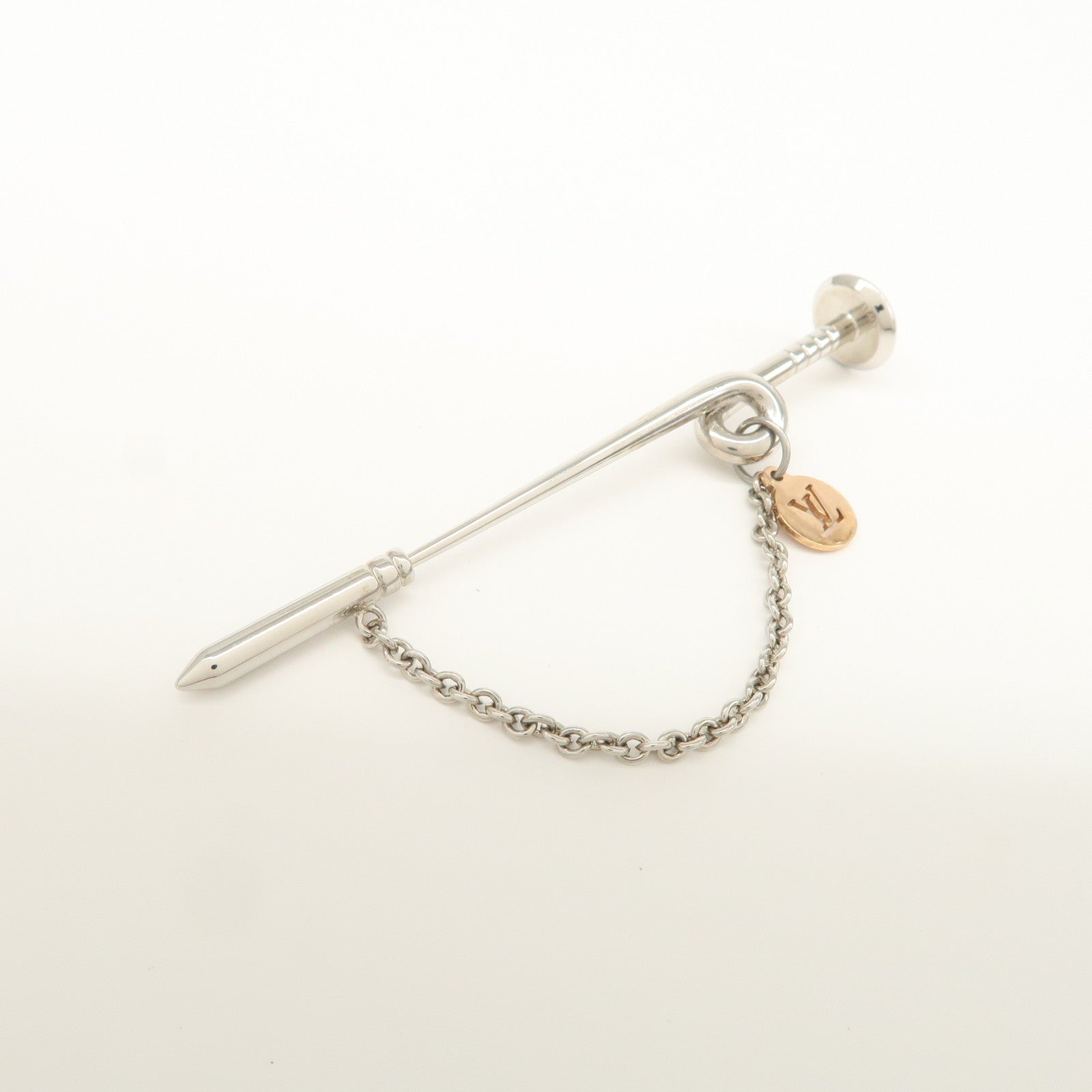 Louis Vuitton Metal Safari Charms Brooch Silver M68109