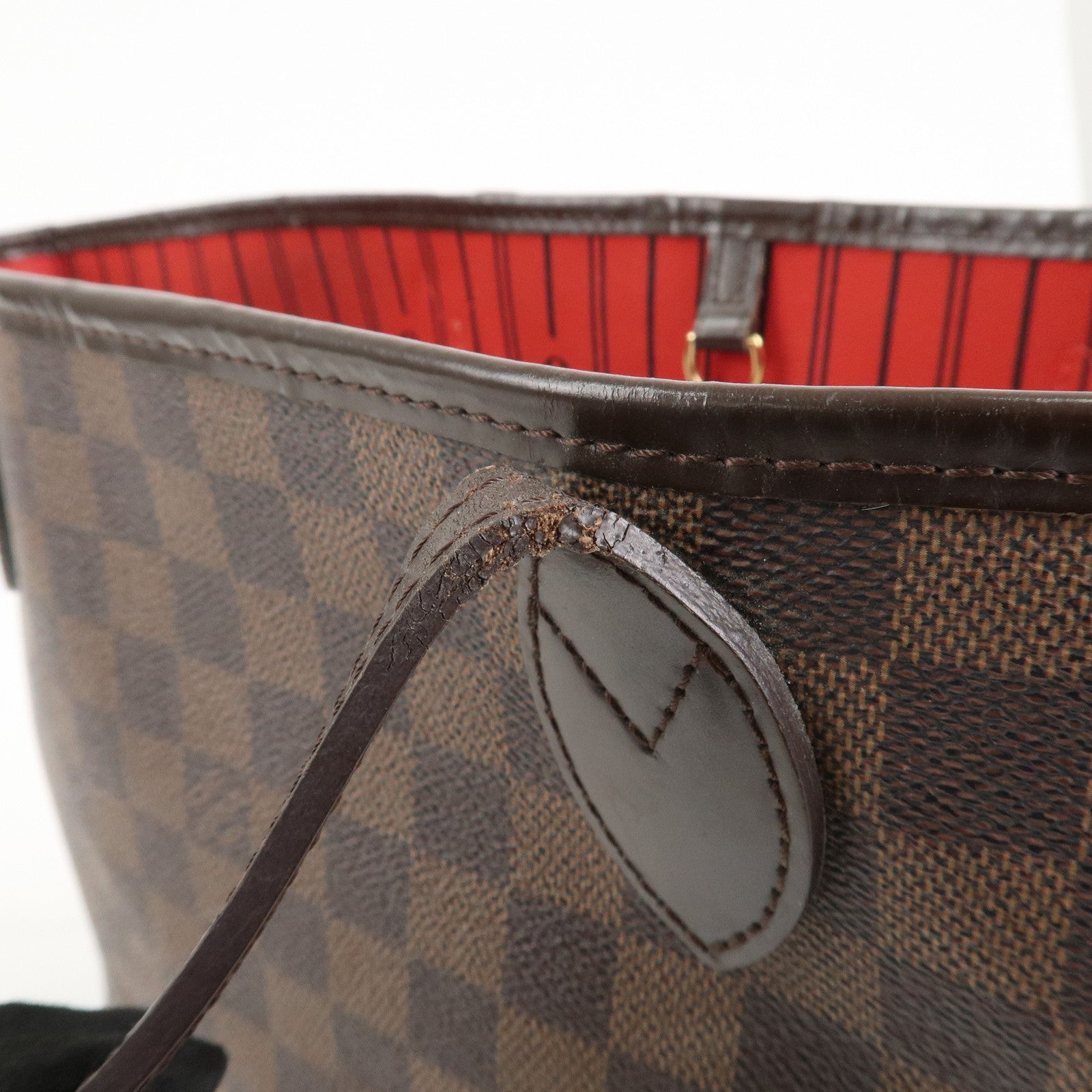 Louis Vuitton Damier Ebene Canvas Neverfull MM Tote Bag N51105 Used