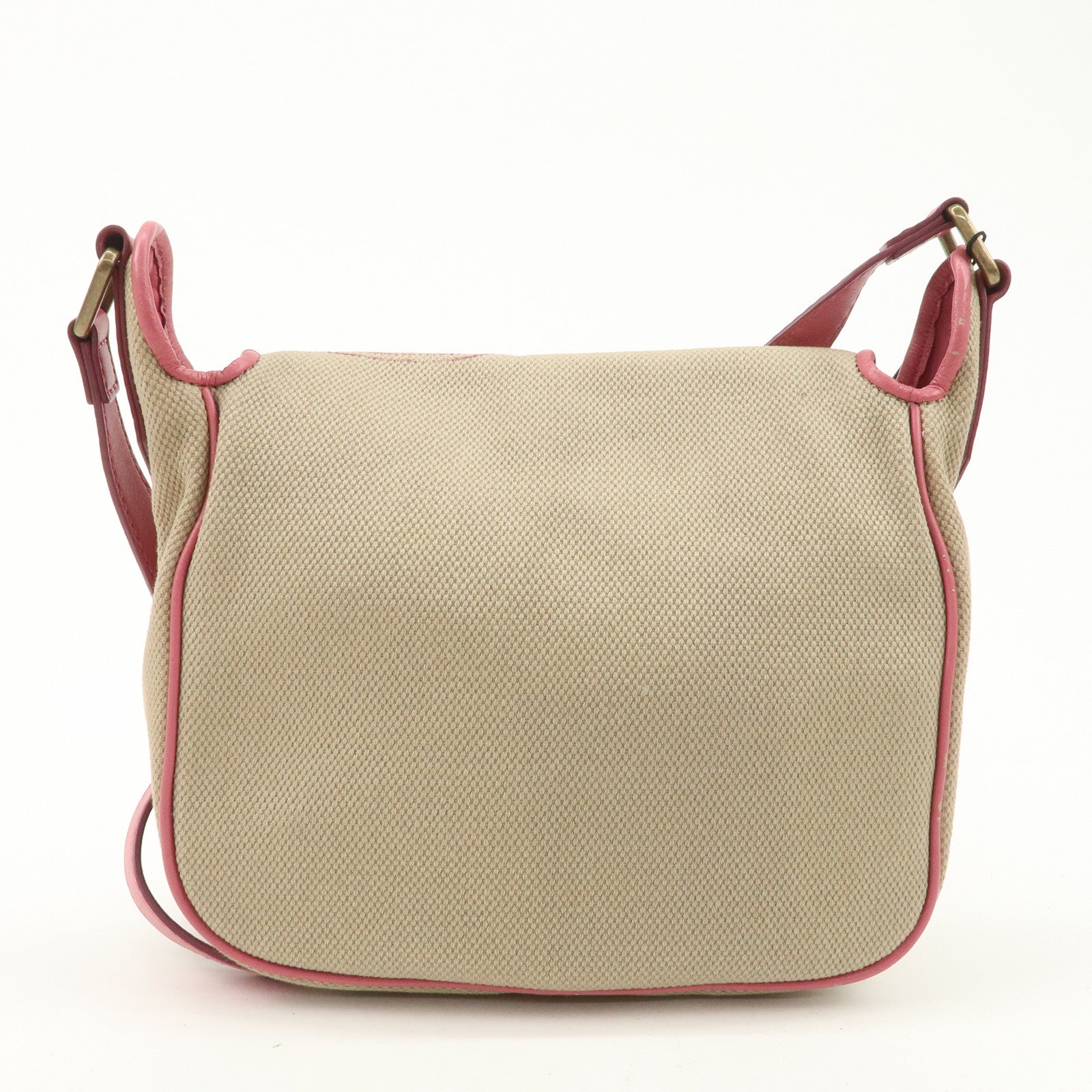 BURBERRY Children Canvas Leather Shoulder Bag Crossbody Bag Beige