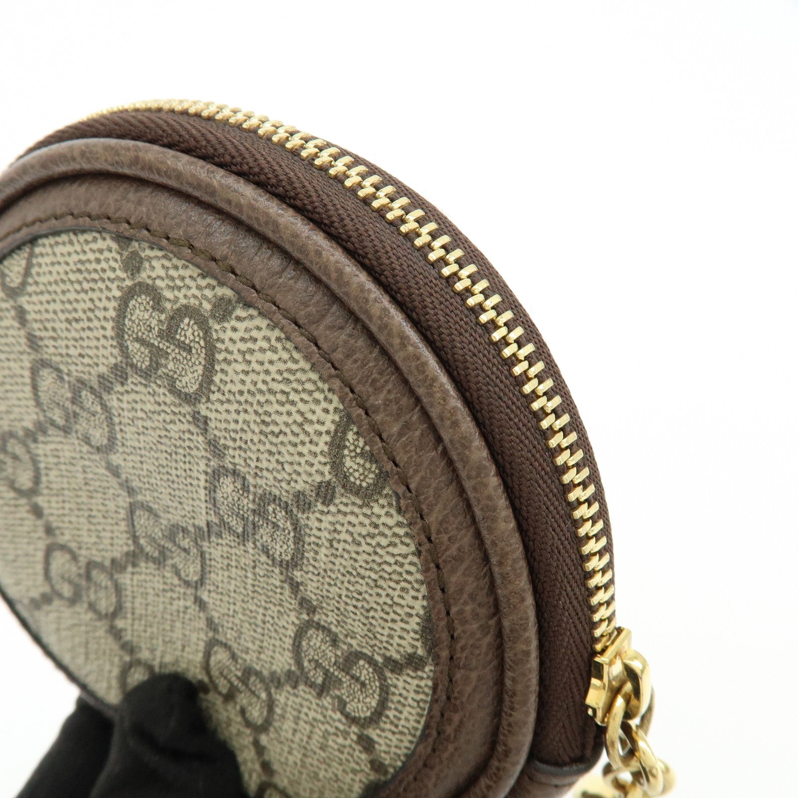 GUCCI Ophidia Sherry GG Supreme Leather Key Case Coin Case 574840