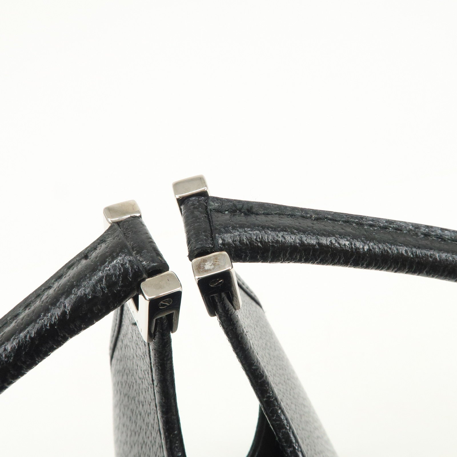 GUCCI Jackie Leather Hand Bag Black 002.1068