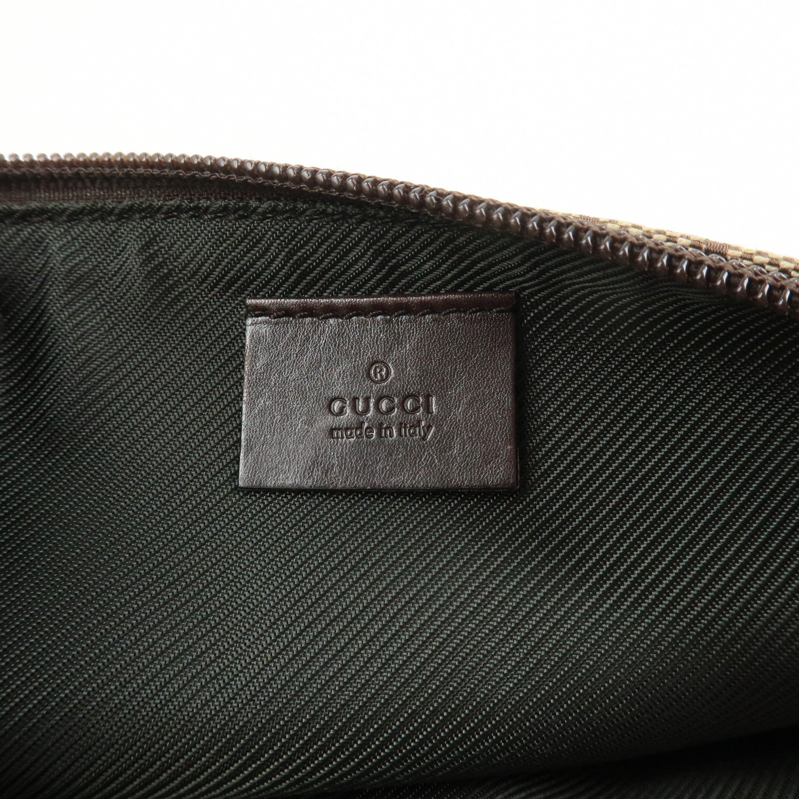 GUCCI Boat Bag GG Canvas Leather Hand Bag Brown 07198