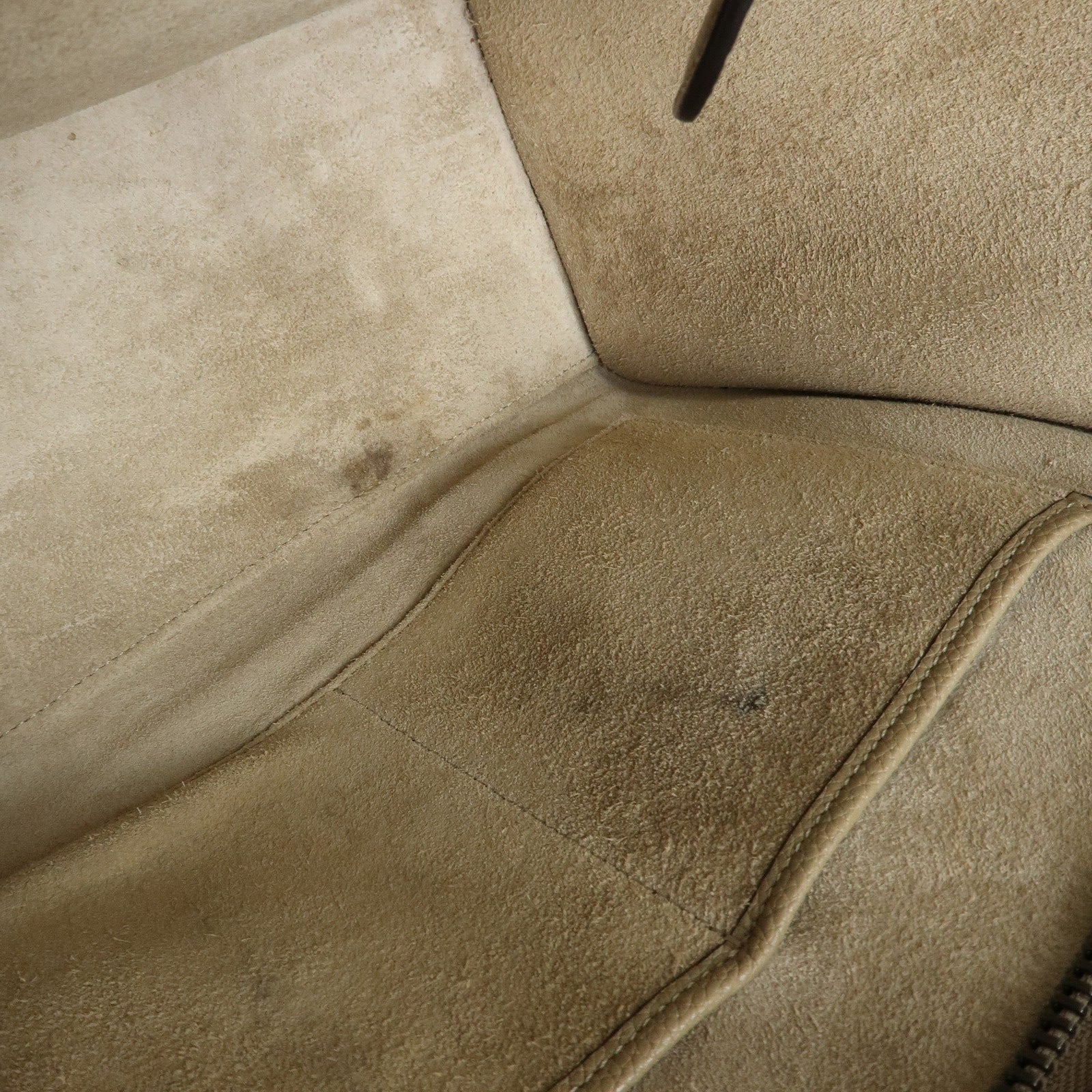 CELINE Luggage Calf Leather Tote Bag Hand Bag Beige