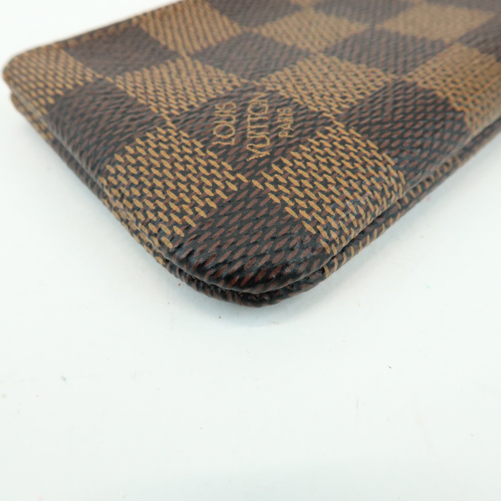 Louis Vuitton Damier Canvas Pochette Cles Damier Ebene N62658
