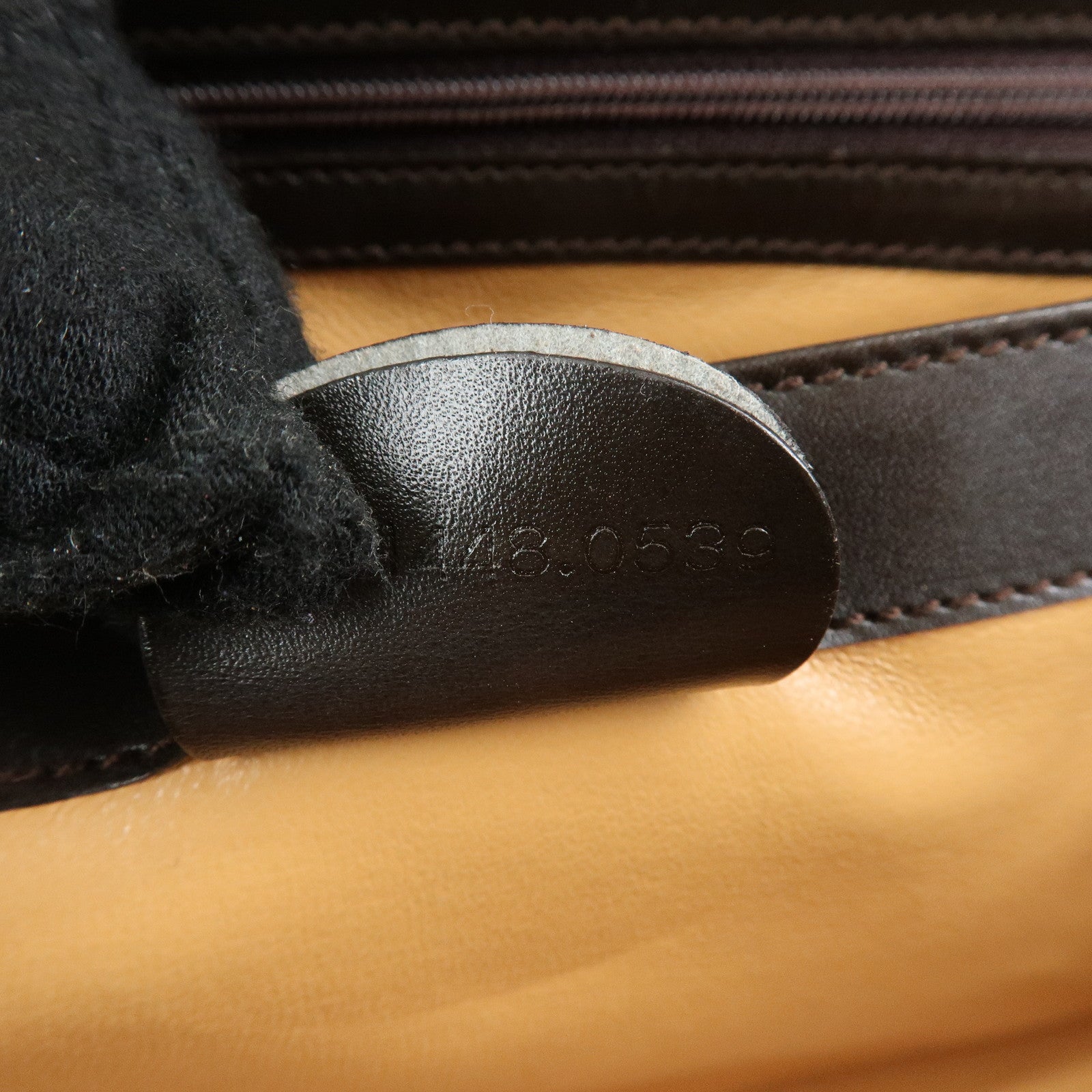 GUCCI Leather Hand Bag Dark Brown 000・1448・0539