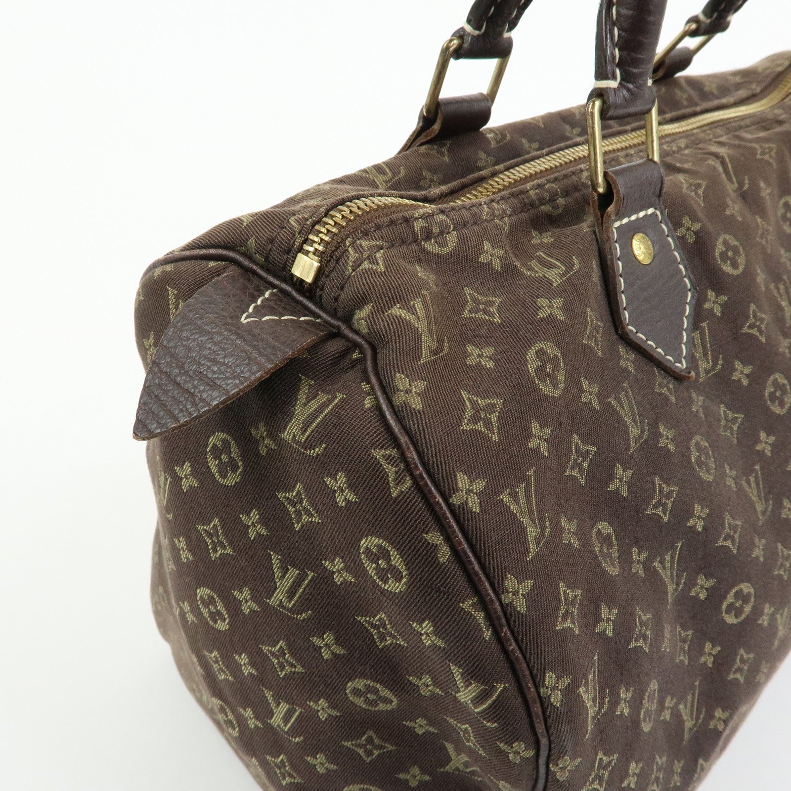 Louis Vuitton Monogram Mini Lin Speedy 30 Boston Bag Ebene M95224