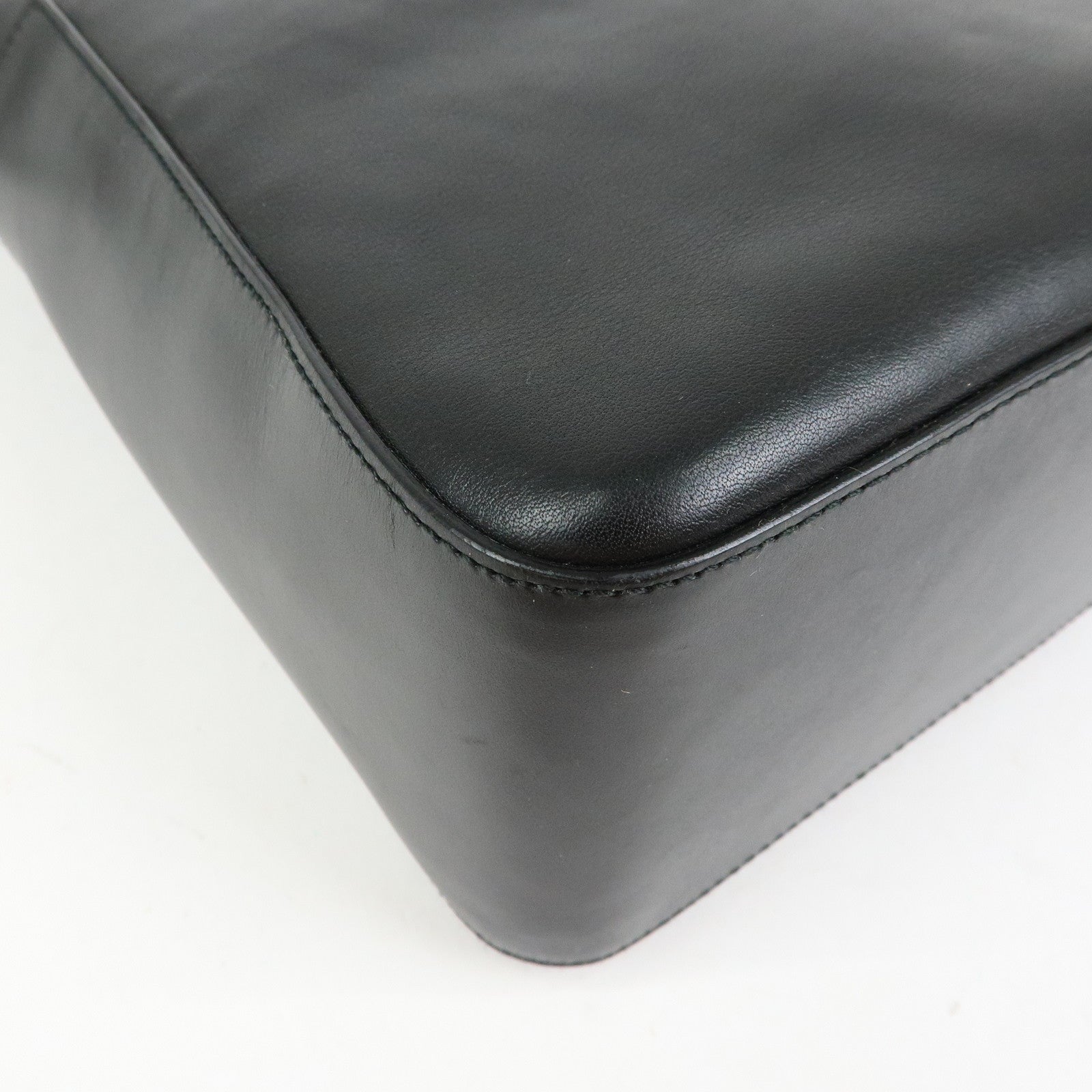 GUCCI Leather Shoulder Bag Hand Bag Black 001・3766