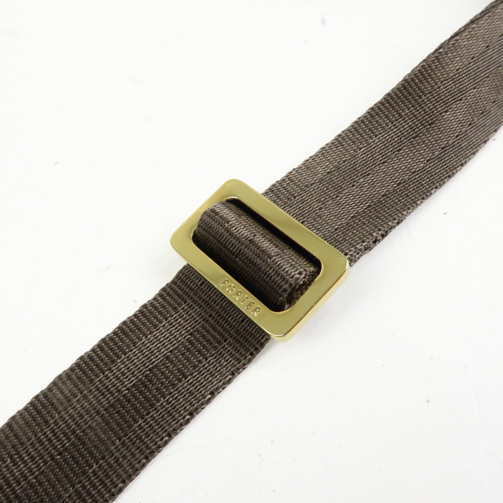 PORTER INTERNATIONAL Nylon Leather Shoulder Bag Crossbody Bag Khaki
