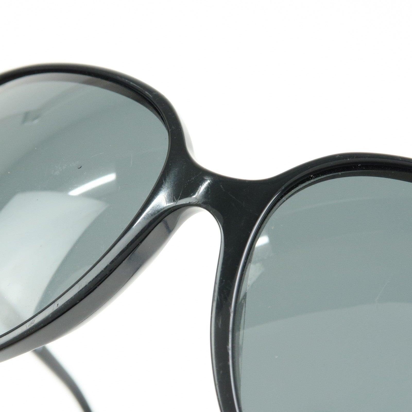 CHANEL COCO Mark Plastic Sunglasses 61□16 Black 5216-A