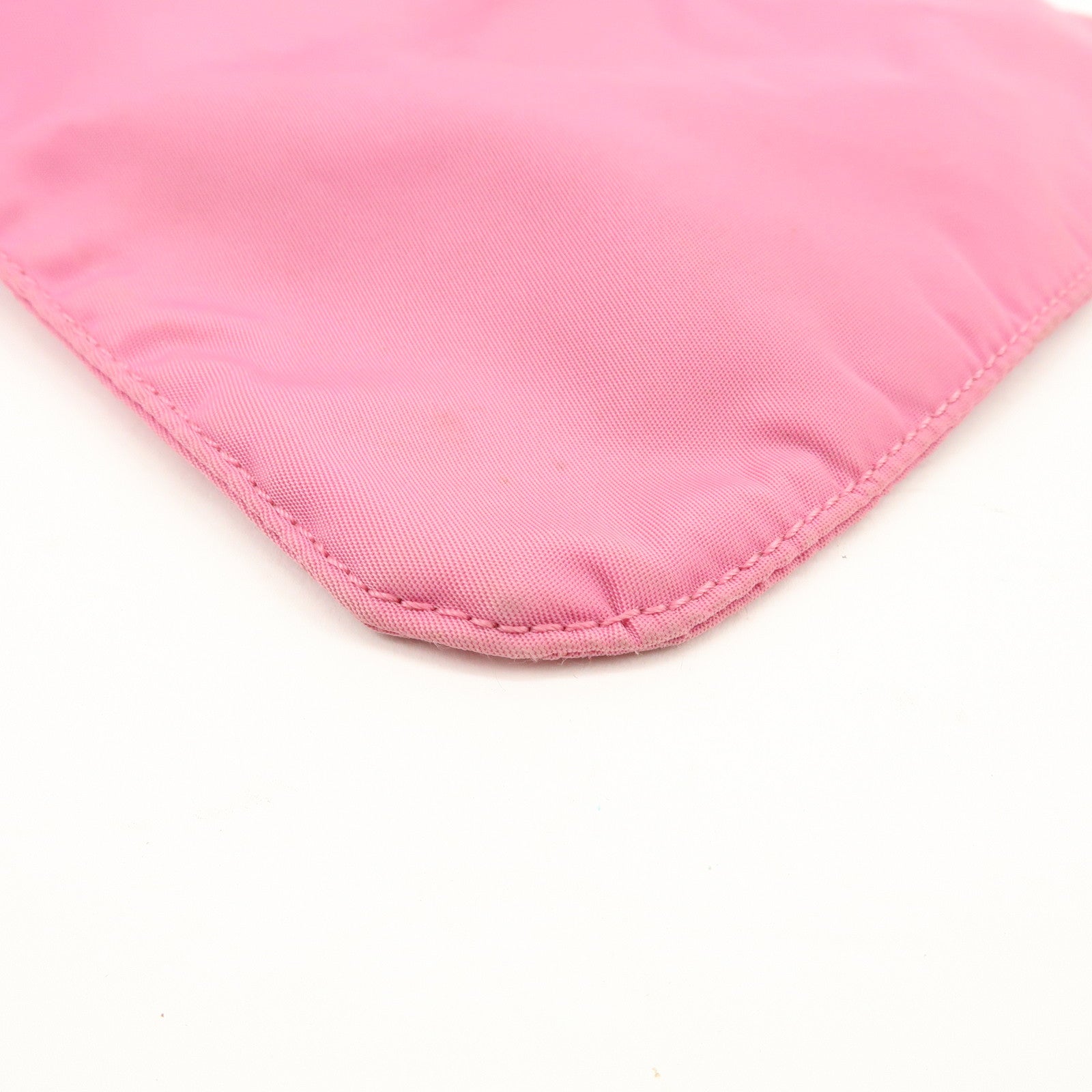 PRADA Triangle Logo Nylon Shoulder Bag Crossbody Bag Pink