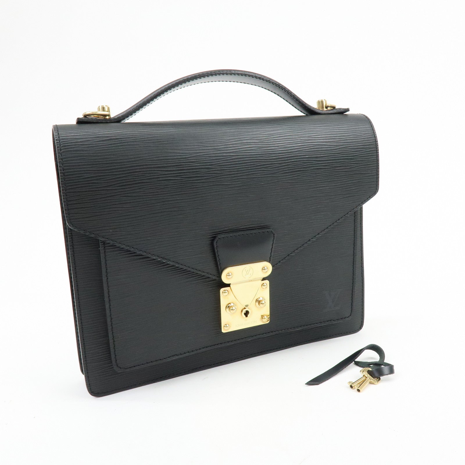 Louis Vuitton Epi Monceau 2Way Shoulder Bag Hand Bag Noir M52122