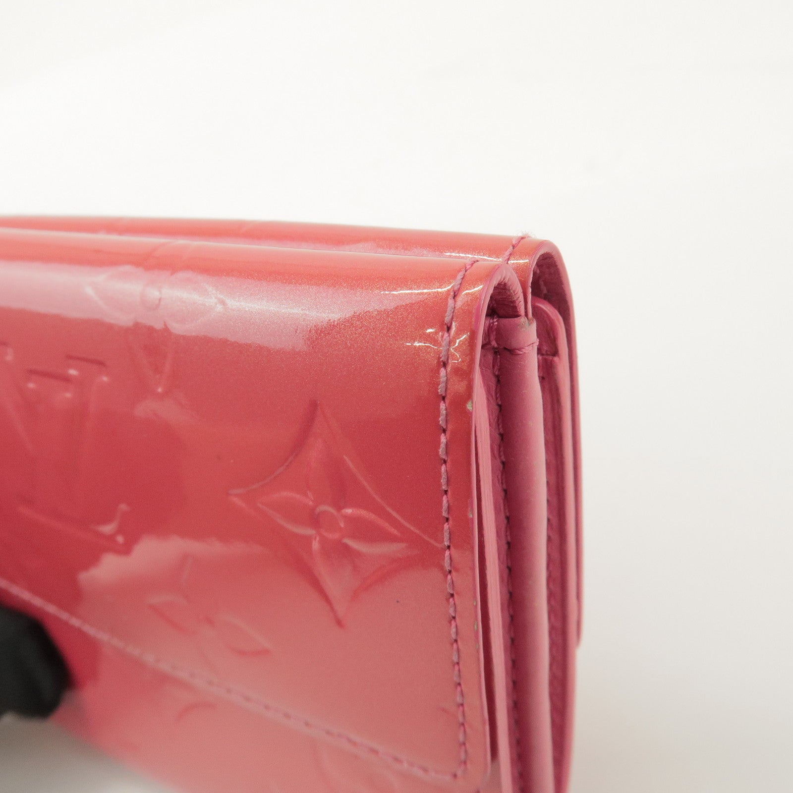 Louis Vuitton Vernis Porte Monnaie Billets Cartes Crédit M9139F