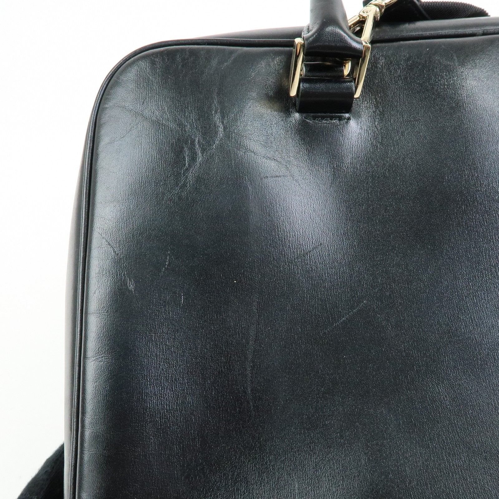 JIL SANDER Leather 2Way Bag Hand Bag Shoulder Bag Pouch Black