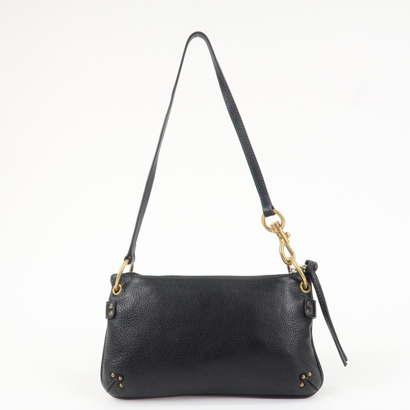 Chloe Paddington Leather Shoulder Bag Hand Bag Black Gold HDW Used