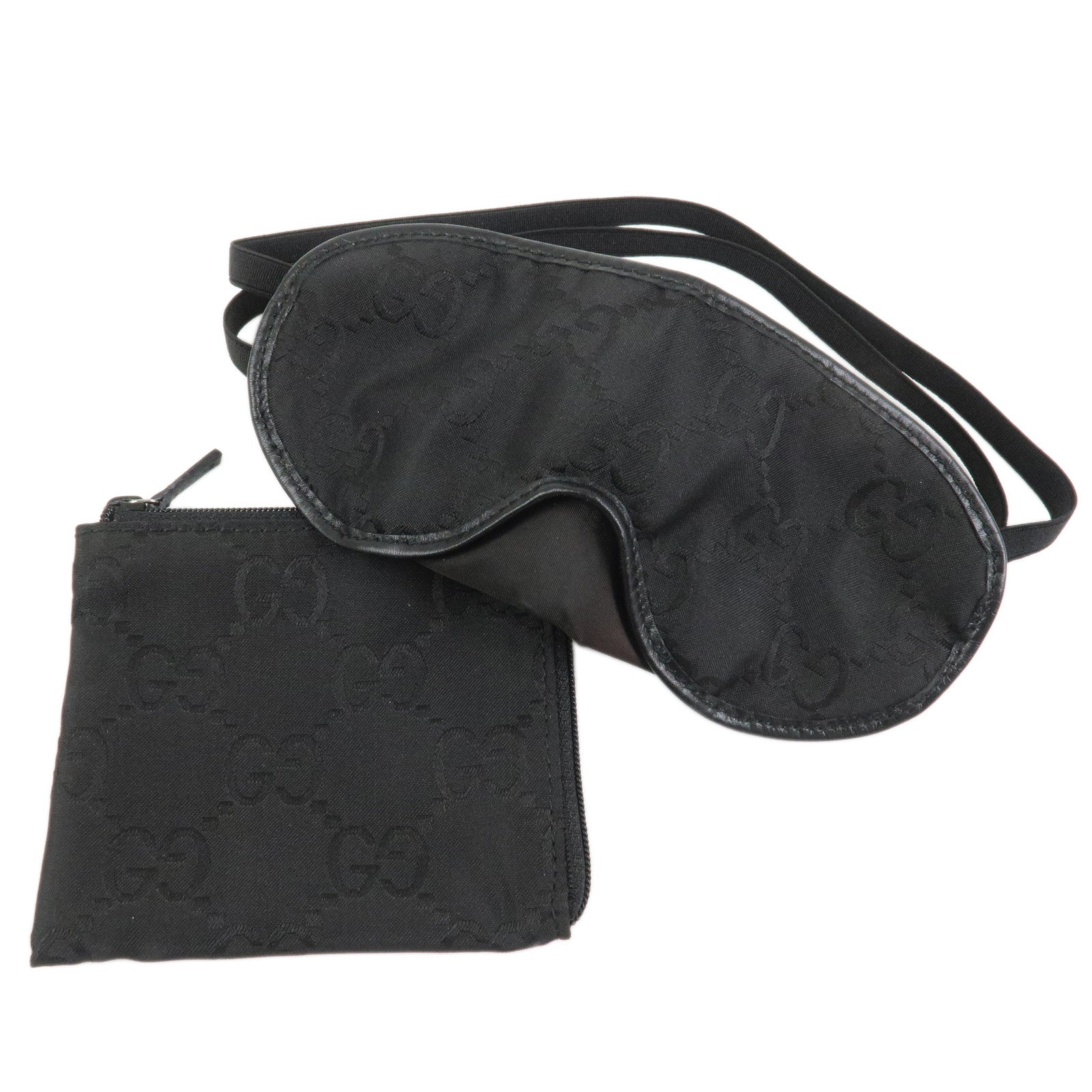 GUCCI GG Nylon Eye Mask Black 039.1034