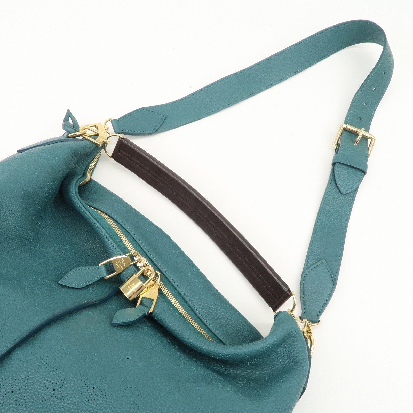 Louis Vuitton Monogram Mahina Selene MM Shoulder Bag Lagon M93986