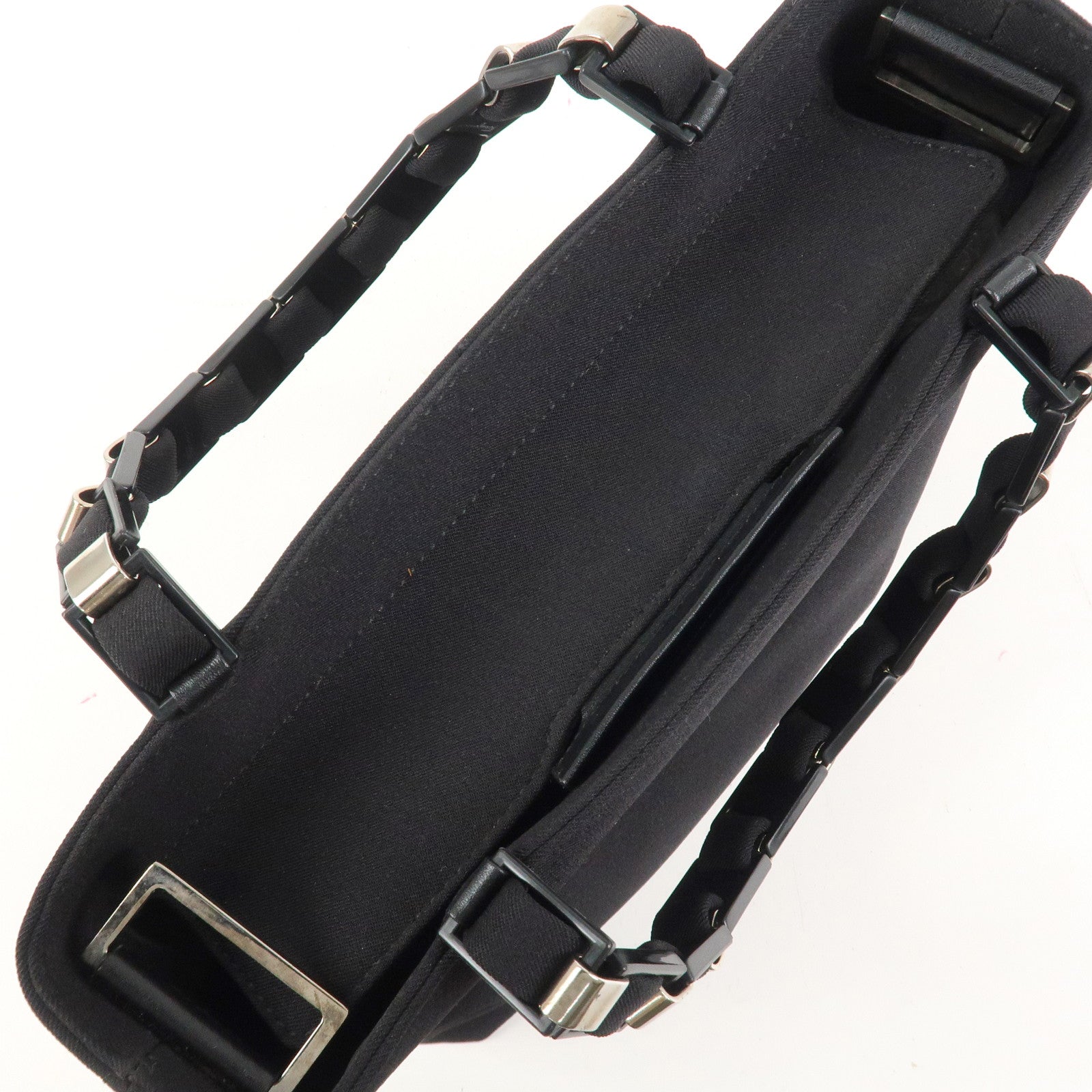 Ferragamo Logo Nylon Hand Bag Shoulder Bag Black