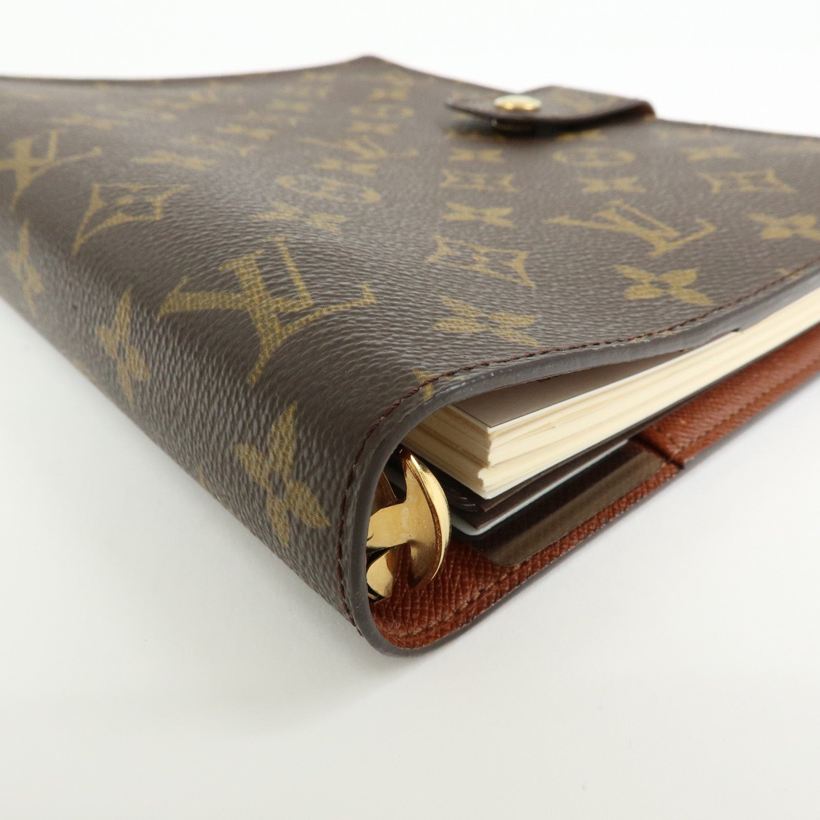 Louis Vuitton Monogram Agenda GM Planner Cover Brown R20106