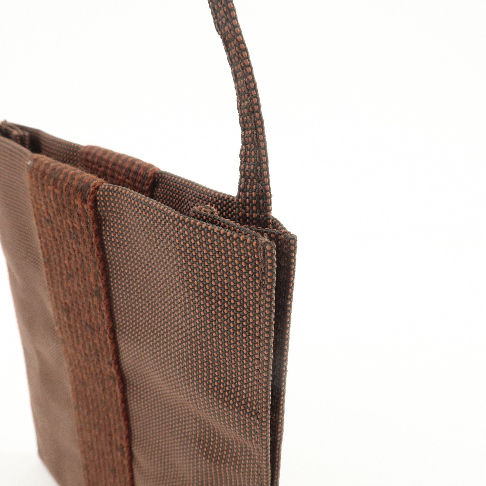 HERMES Herline Herbag Canvas Shoulder Bag Crossbody Bag Brown