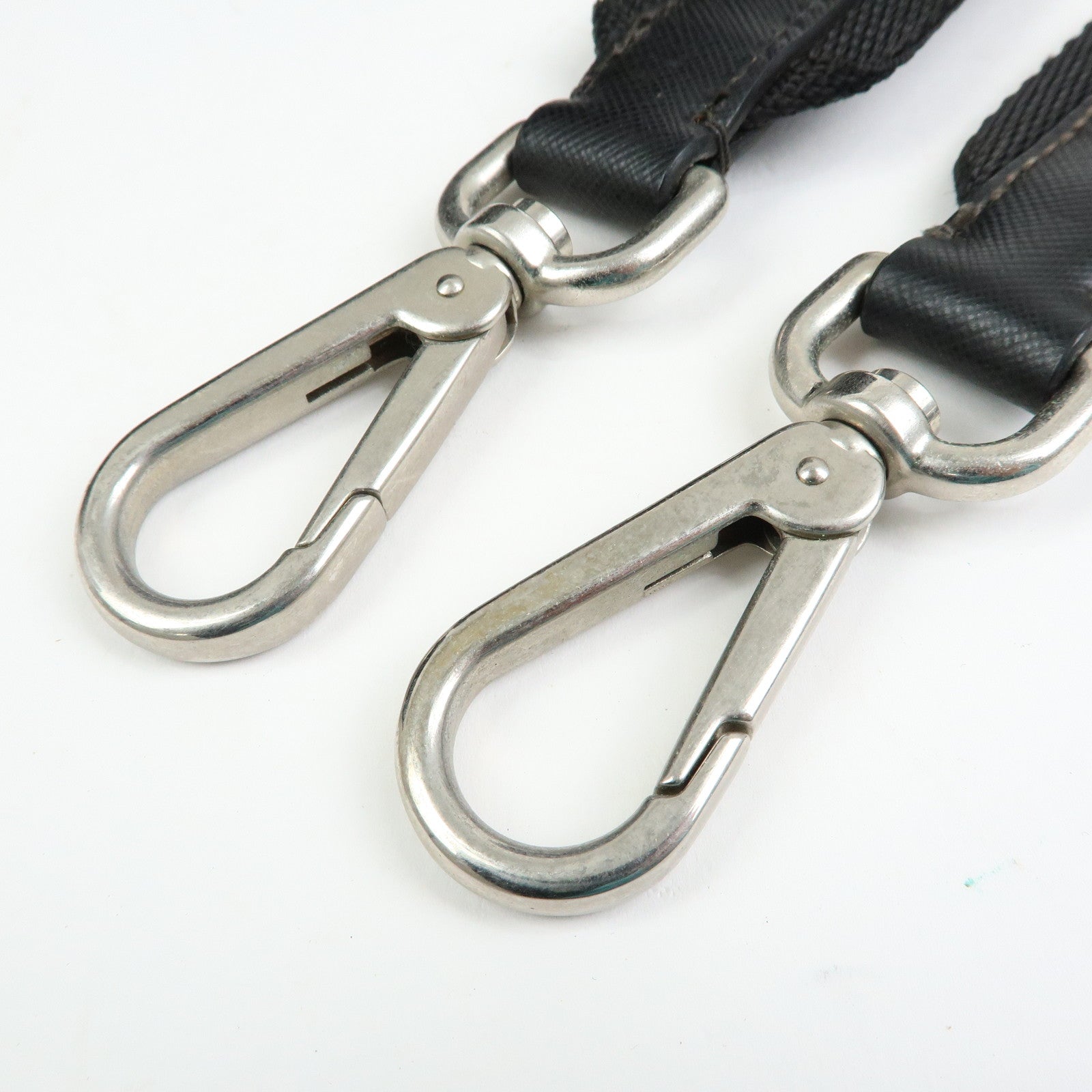 PRADA Triangle Logo Nylon Leather Boston Bag Travel Bag Black