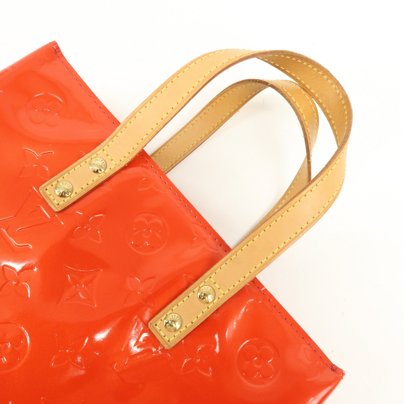 Louis Vuitton Monogram Vernis Lead PM Hand Bag Rouge M91088