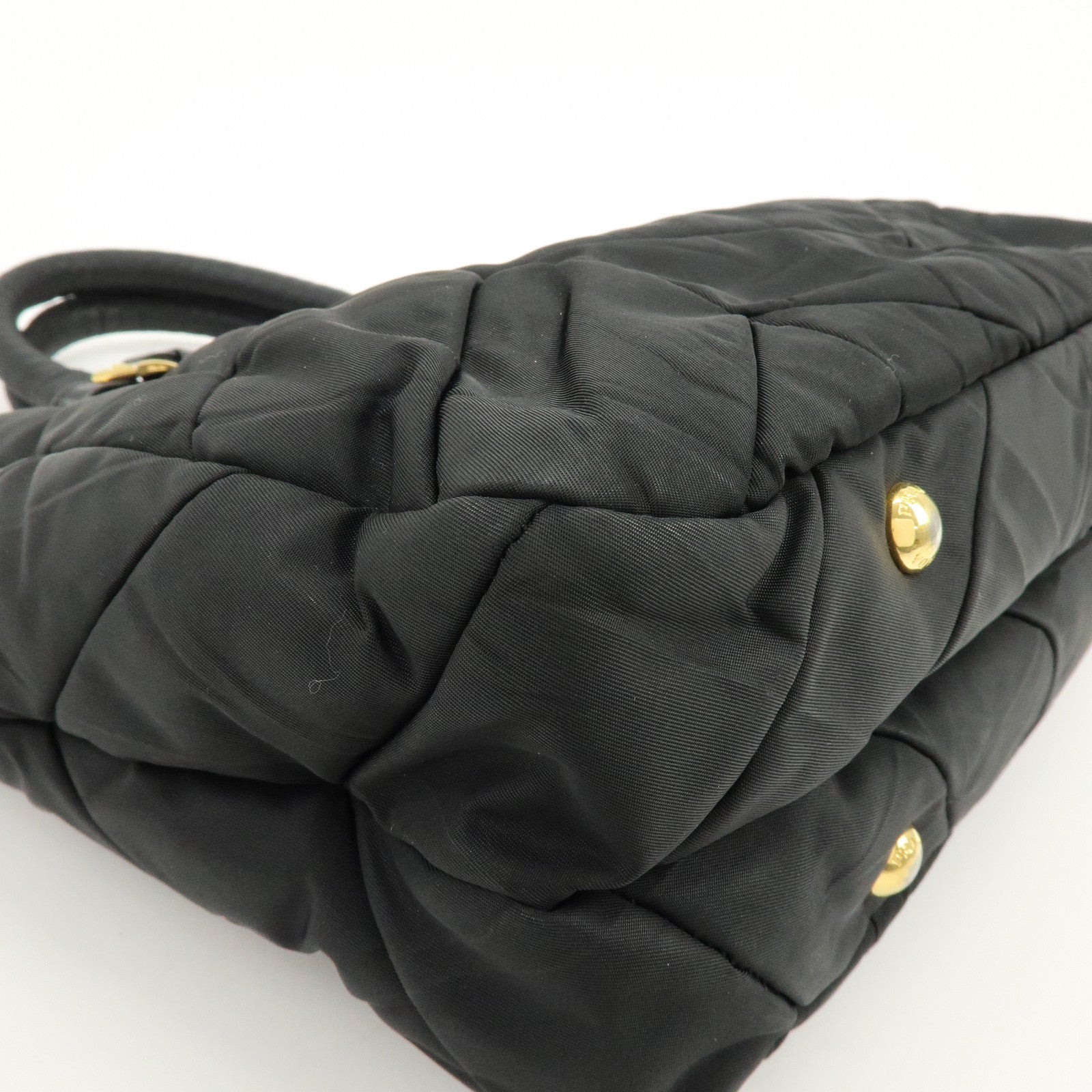 PRADA Nylon 2Way Bag Hand Bag Shoulder Bag Black BN1593