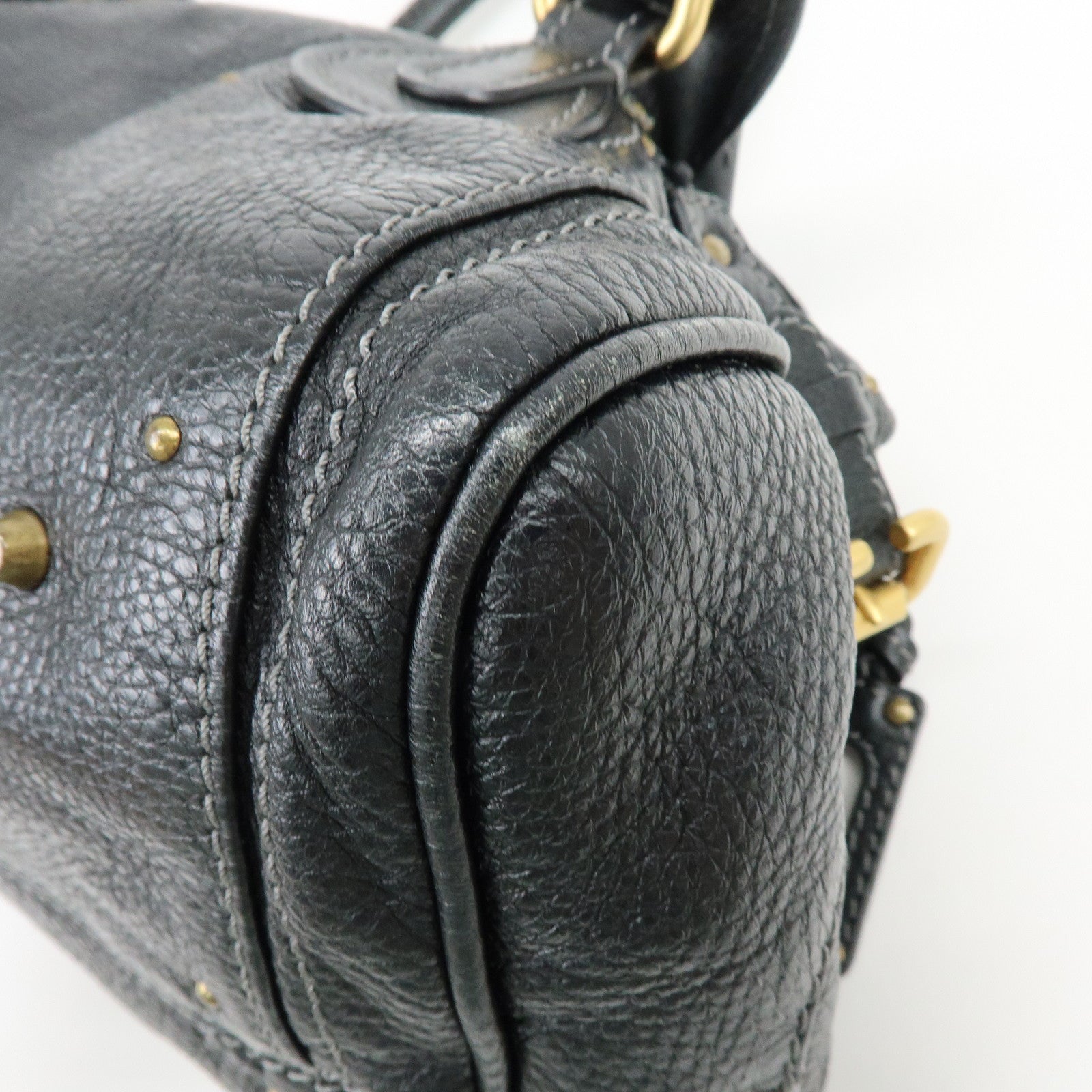 Chloe Paddington Leather Hand Bag Shoulder Bag Black