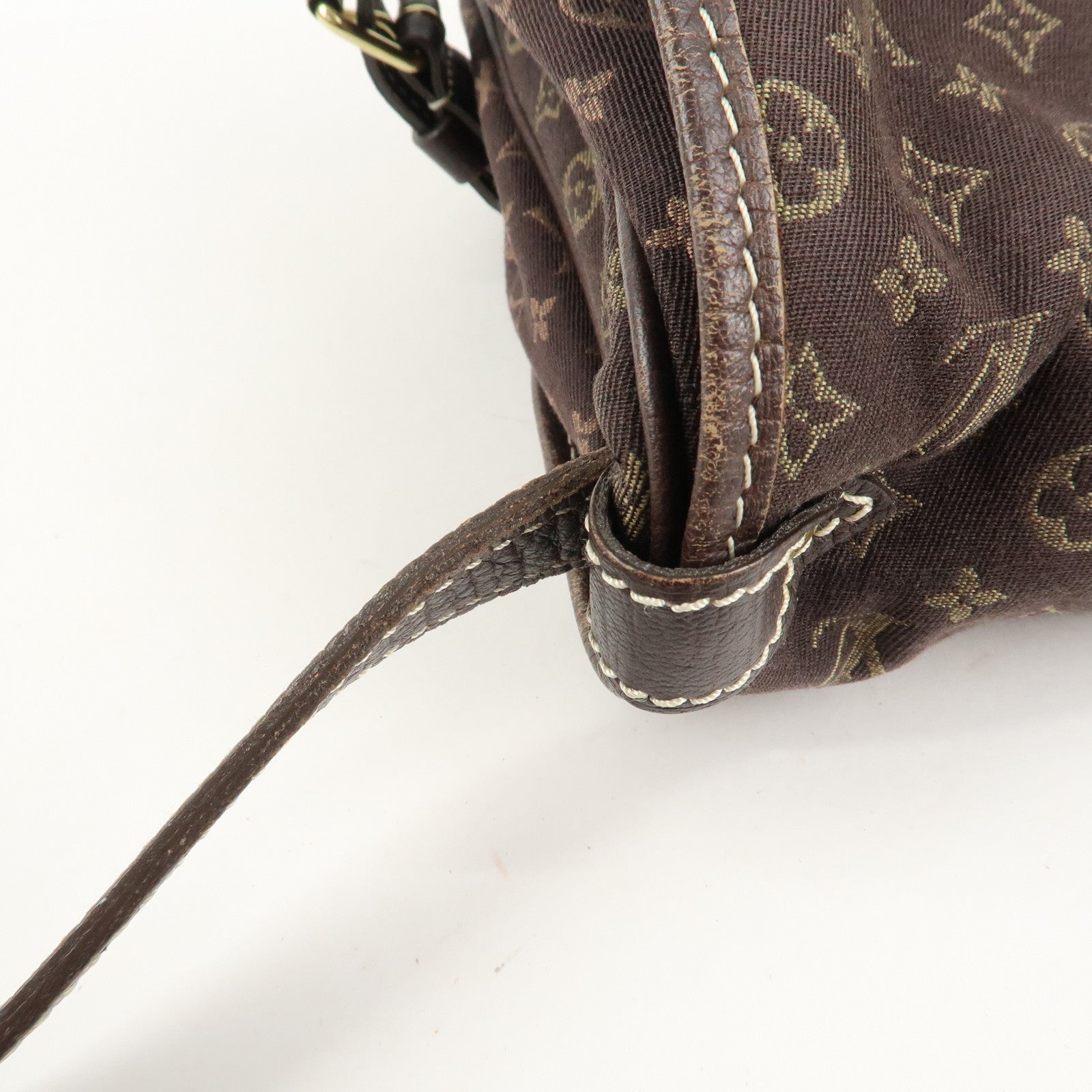 Louis Vuitton Monogram Mini Lin Saumur 30 Ebene Brown M95227 Used